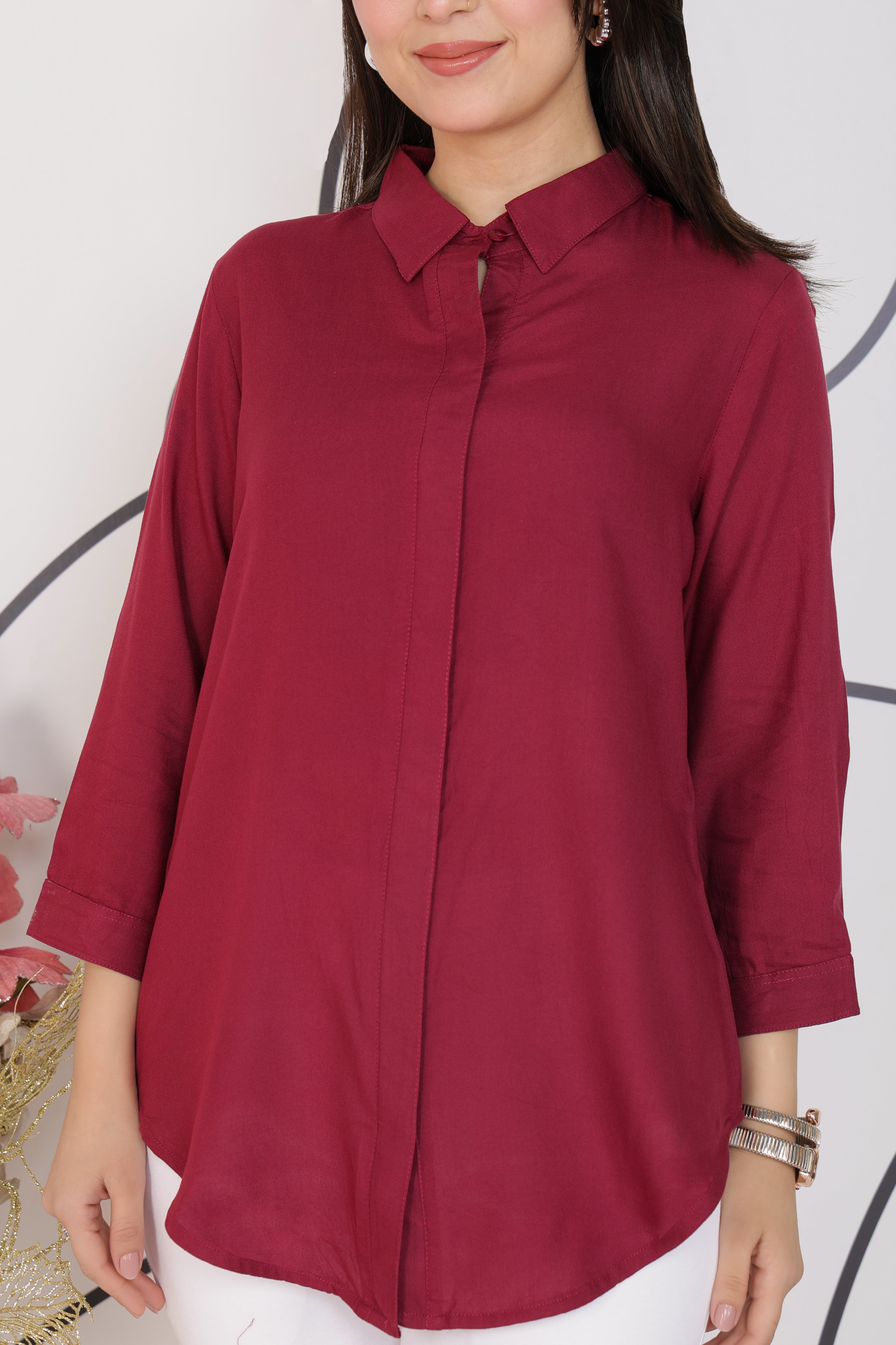 Onion long hemline shirt [ Premium 100% Rayon, Liva Certified ]