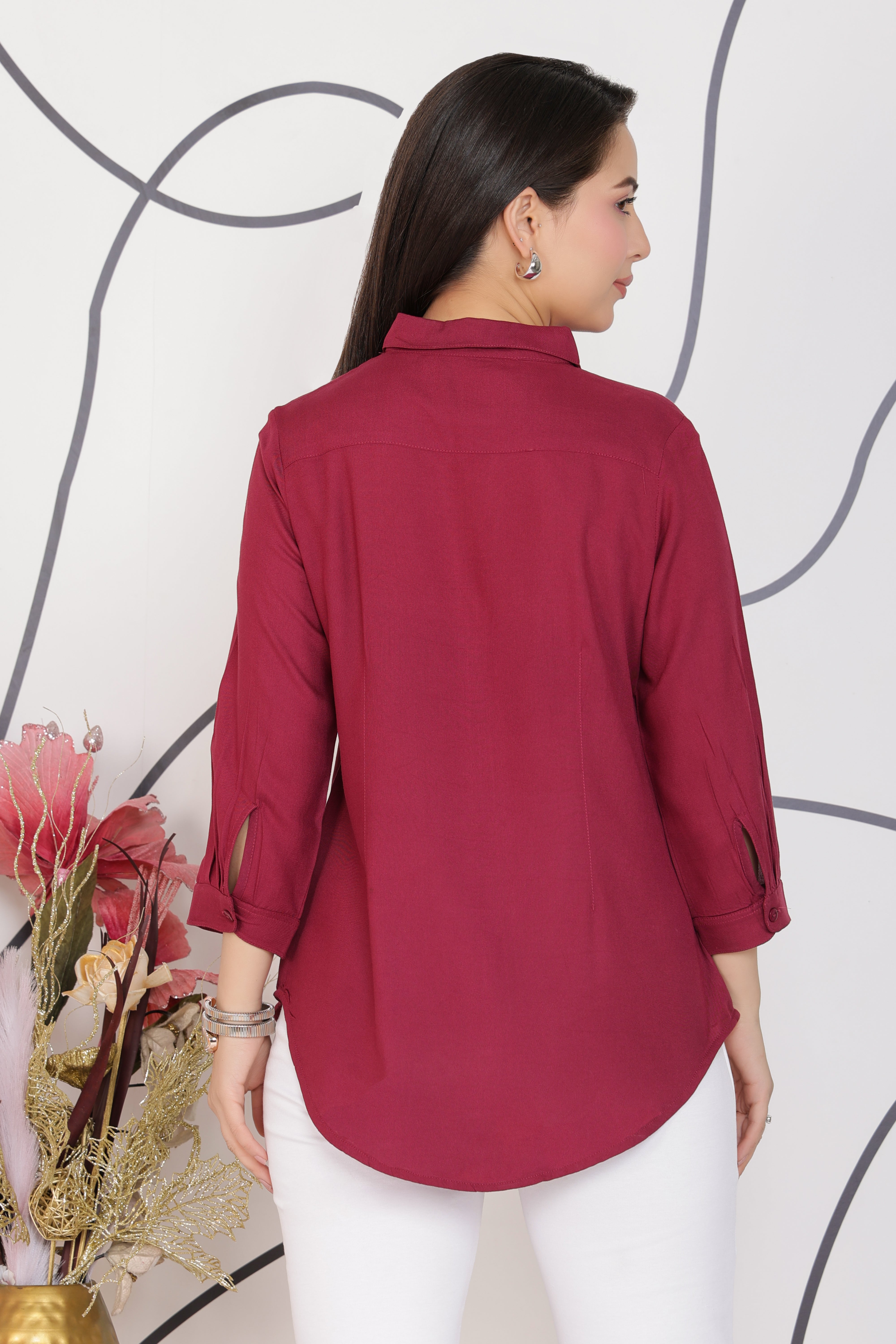 Onion long hemline shirt [ Premium 100% Rayon, Liva Certified ]