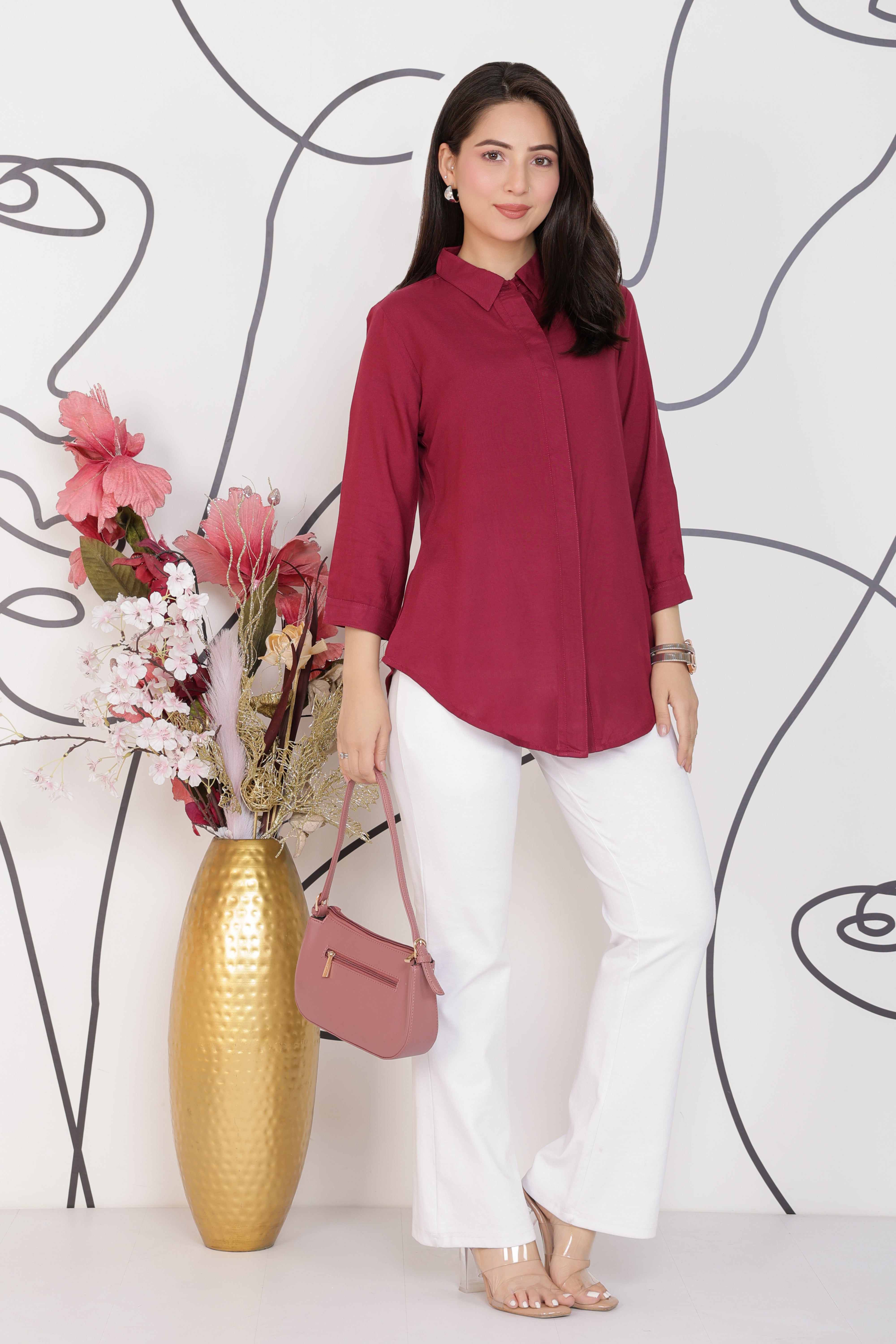Onion long hemline shirt [ Premium 100% Rayon, Liva Certified ]