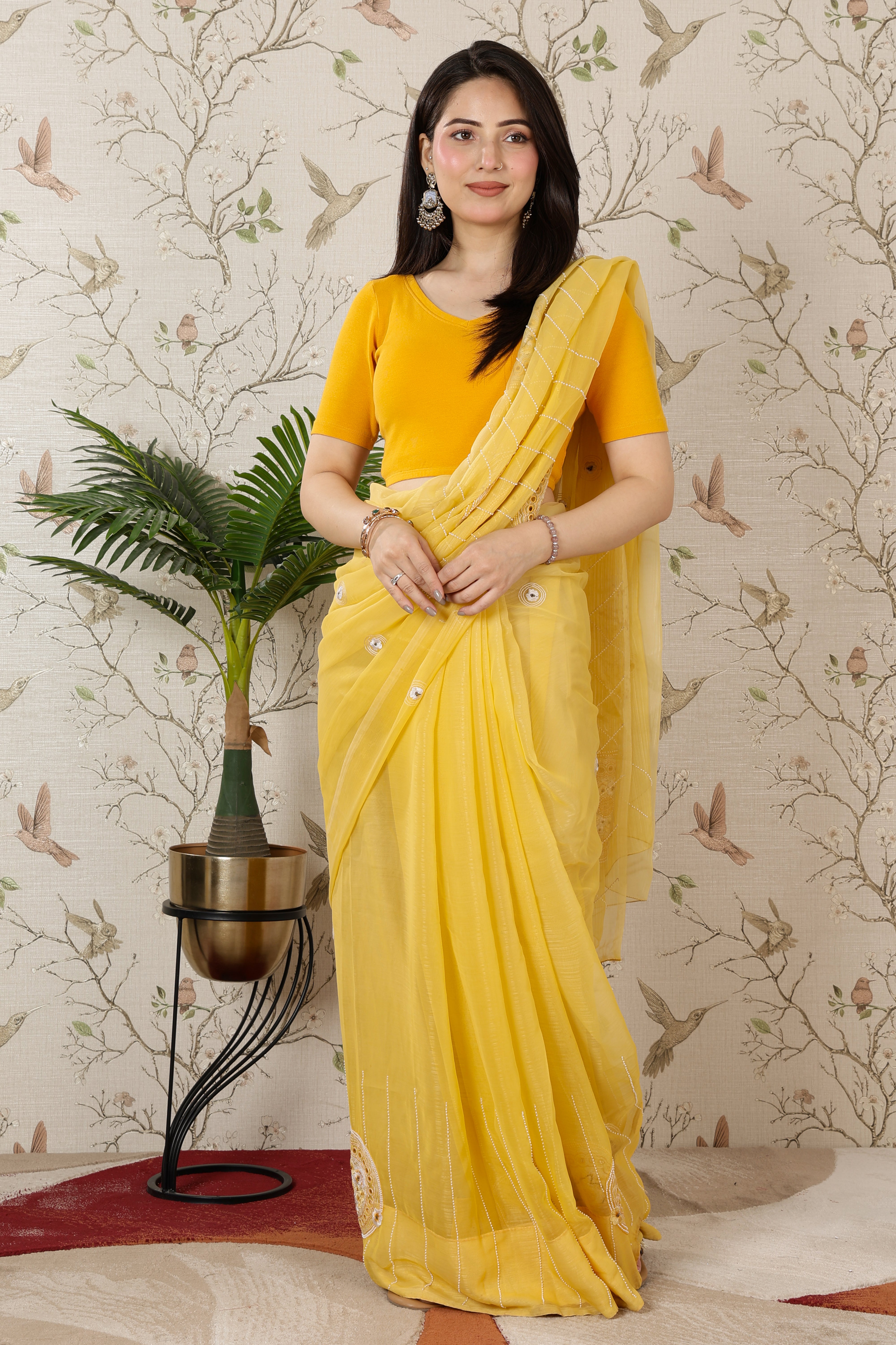 Mustard Rib Blouse [ 100% USA HQ Cotton, 280 GSM non transparent fabric ]