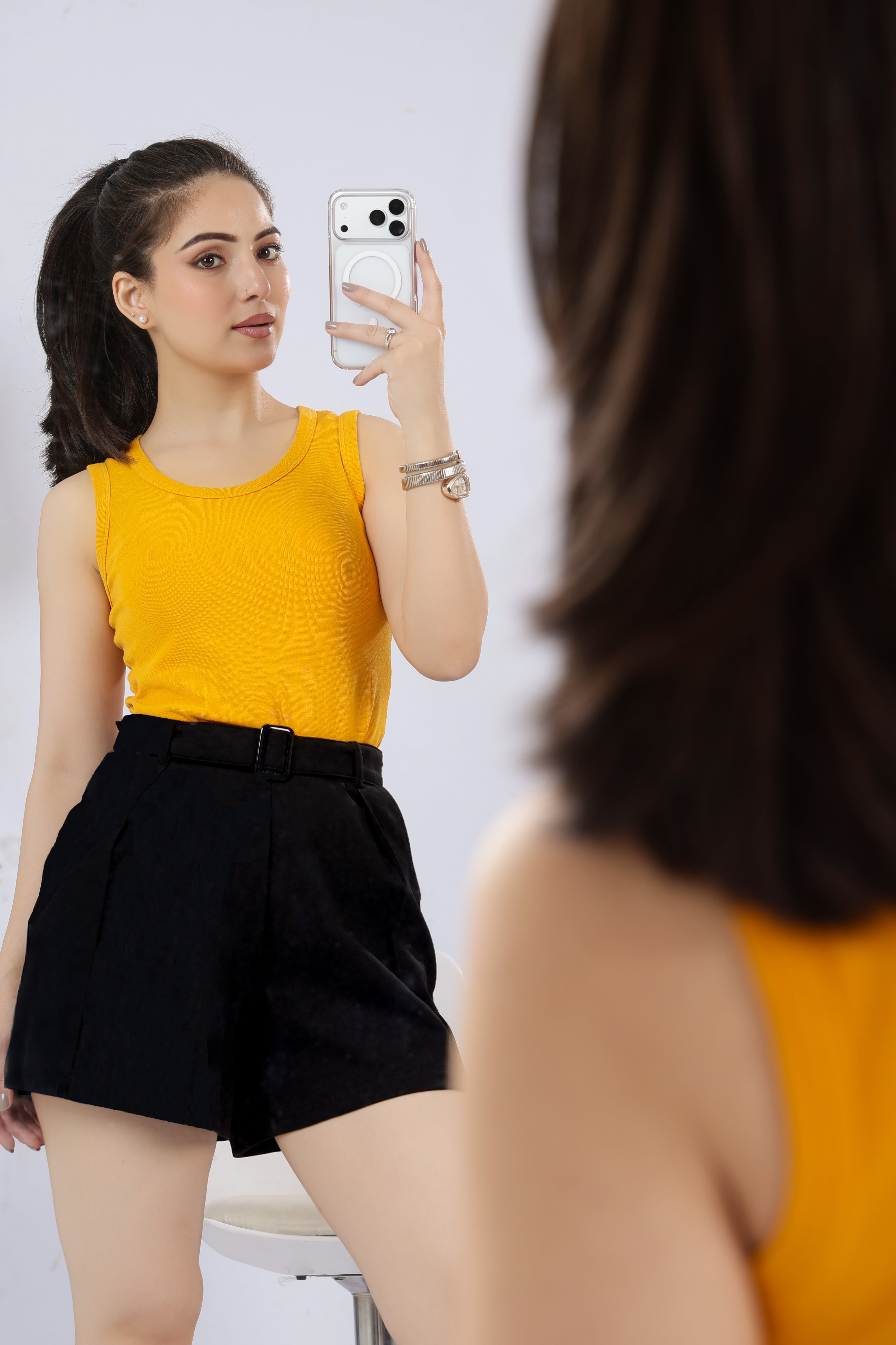 Mustard Rib Top [ 280 GSM non transparent fabric ]