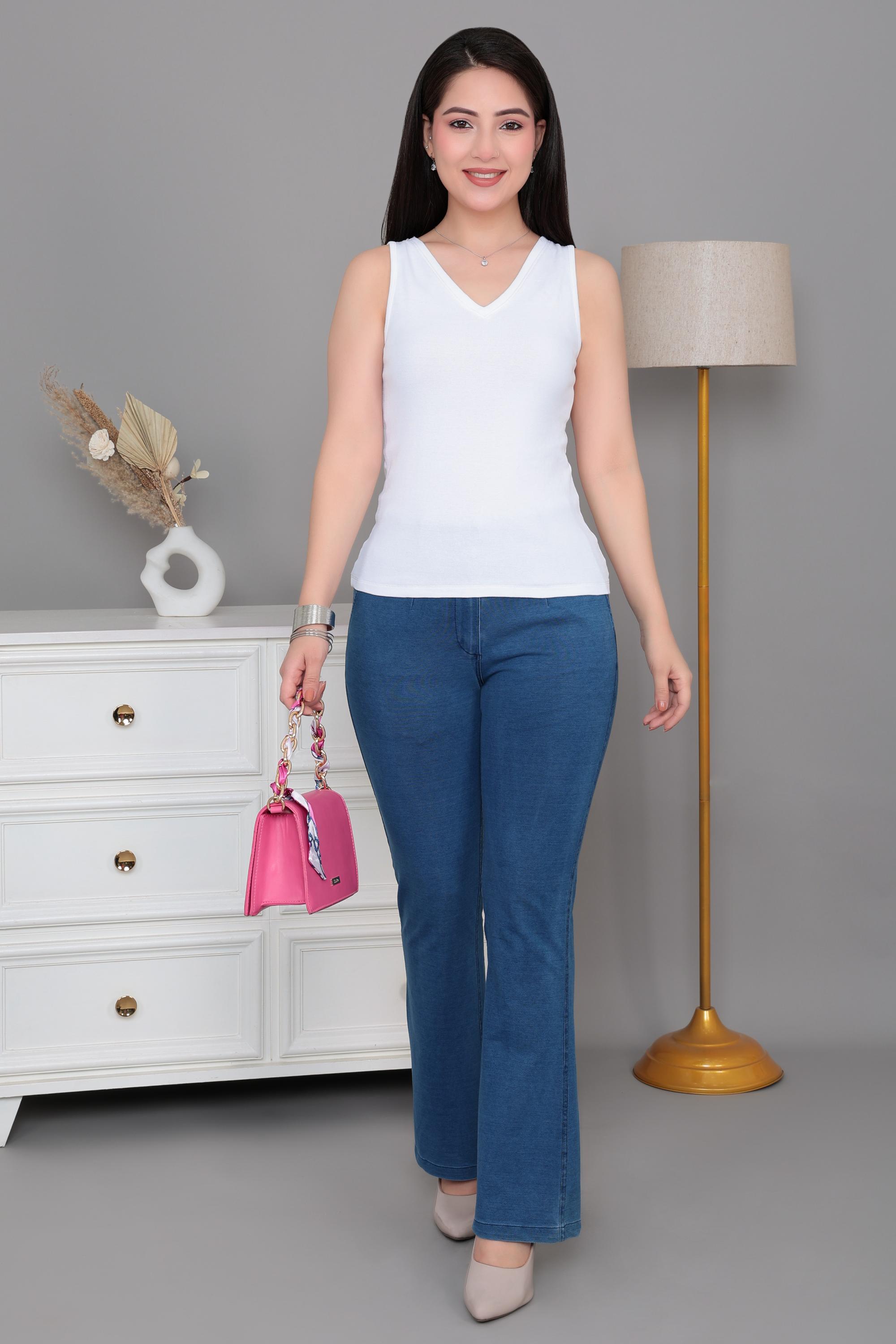 White rib v-neck vest  [ 280 GSM non transparent fabric ]