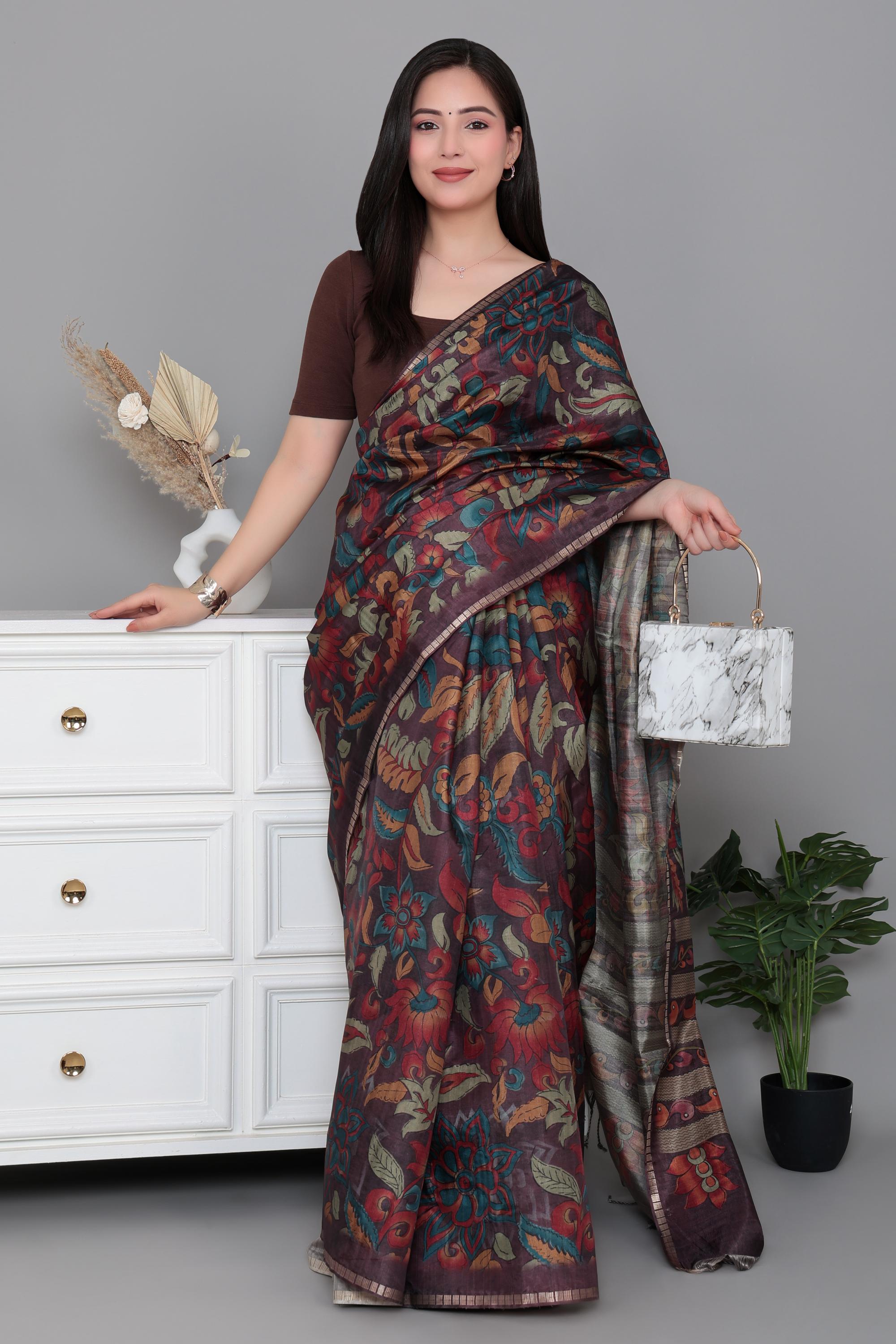 Coffee Rib Square Neck Half Sleeve Blouse [ 100% USA HQ Cotton, 280 GSM non transparent fabric ]
