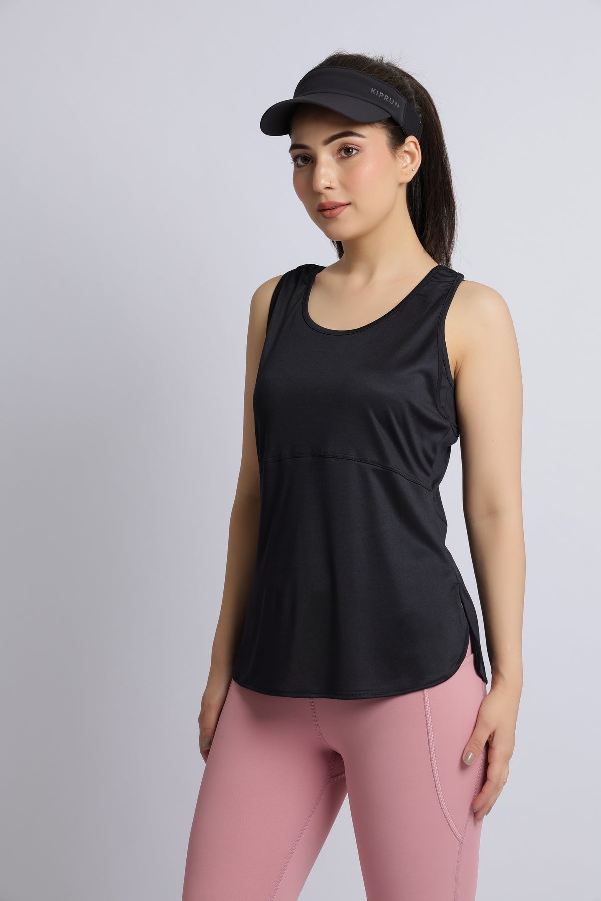 Black active racer back vest
