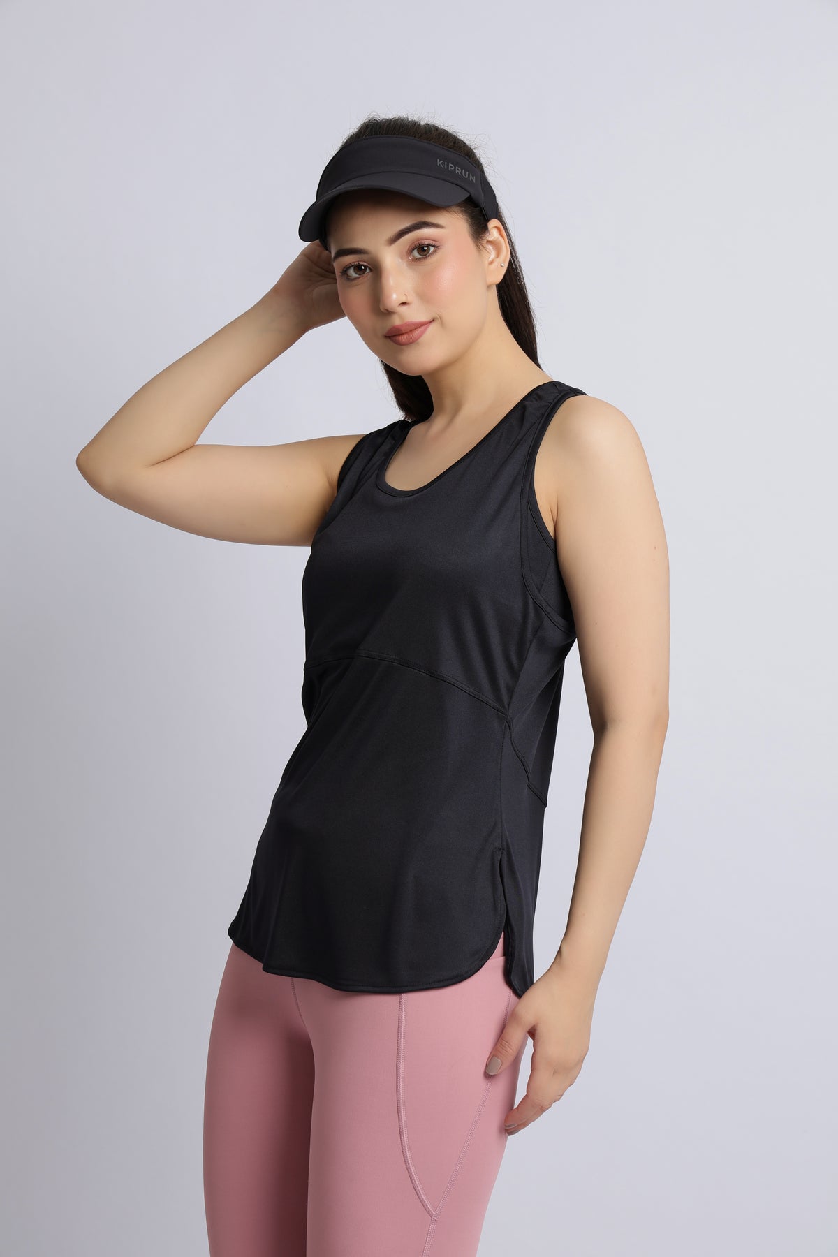 Black active racer back vest