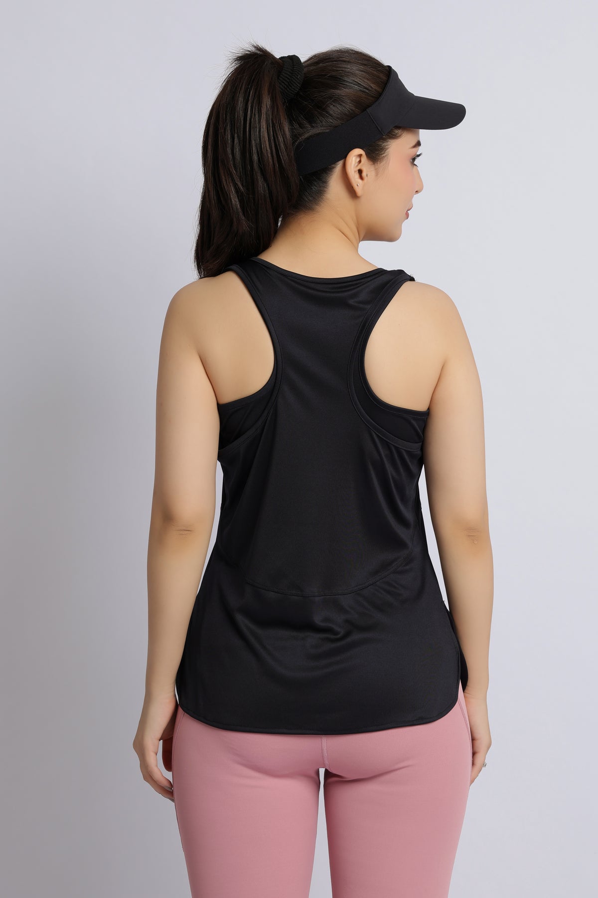 Black active racer back vest