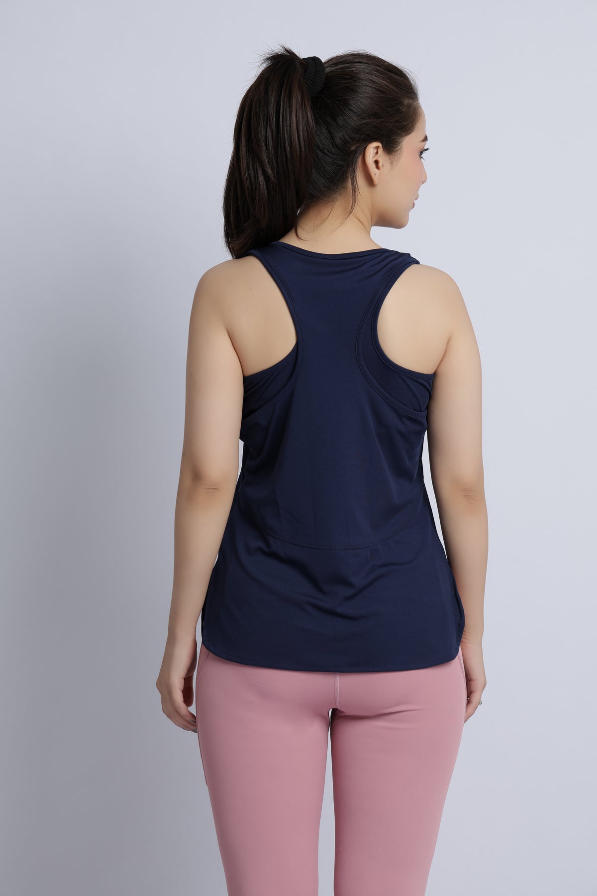 Navy active racer back vest