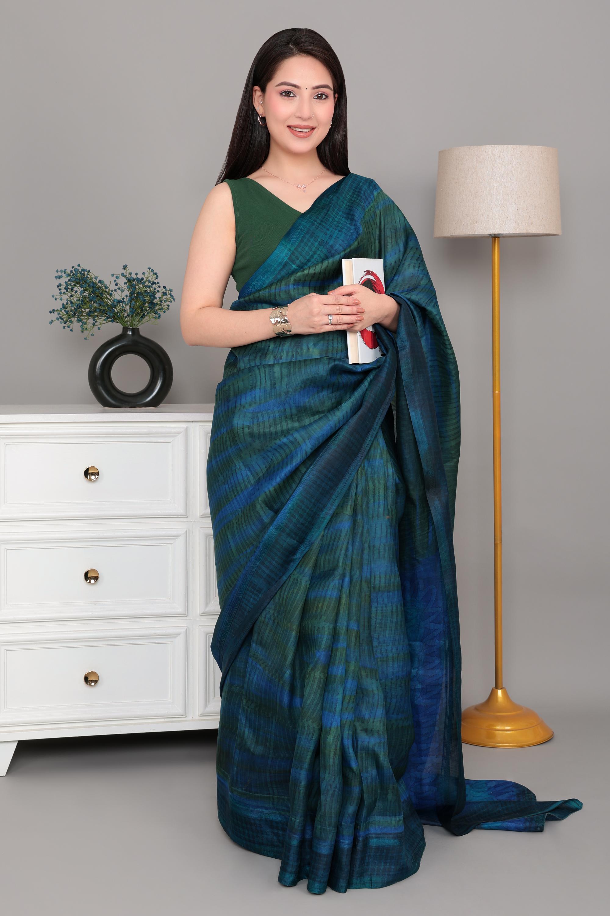 Bottlegreen Rib V Neck Sleeveless Blouse [ 100% USA HQ Cotton, 280 GSM non transparent fabric ]