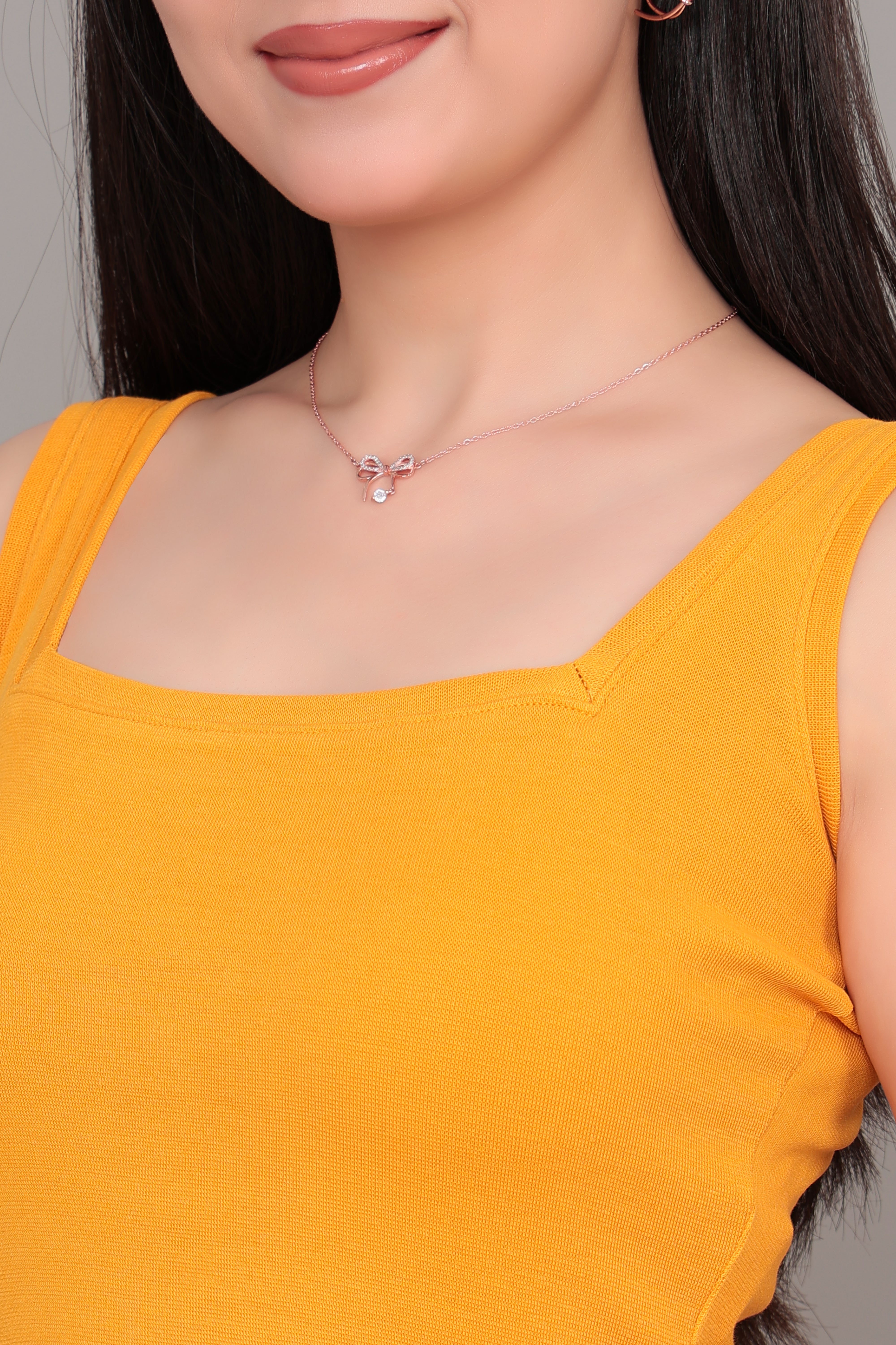 Mustard Rib Square Neck Sleeveless Blouse [ 100% USA HQ Cotton, 280 GSM non transparent fabric ]
