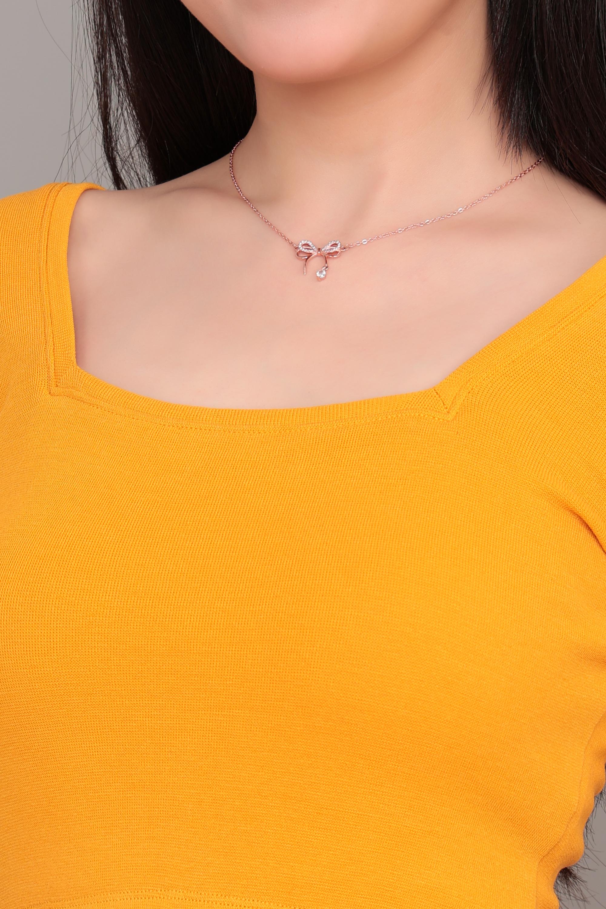 Mustard Rib Square Neck Half Sleeve Blouse [ 100% USA HQ Cotton, 280 GSM non transparent fabric ]