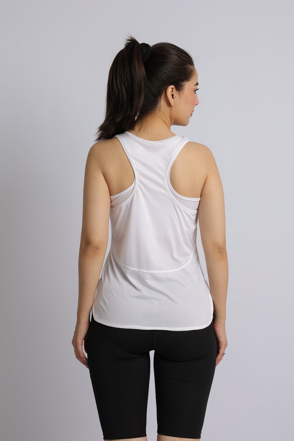 White active racer back vest