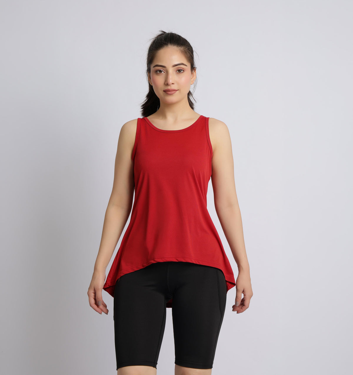 Red active flare vest