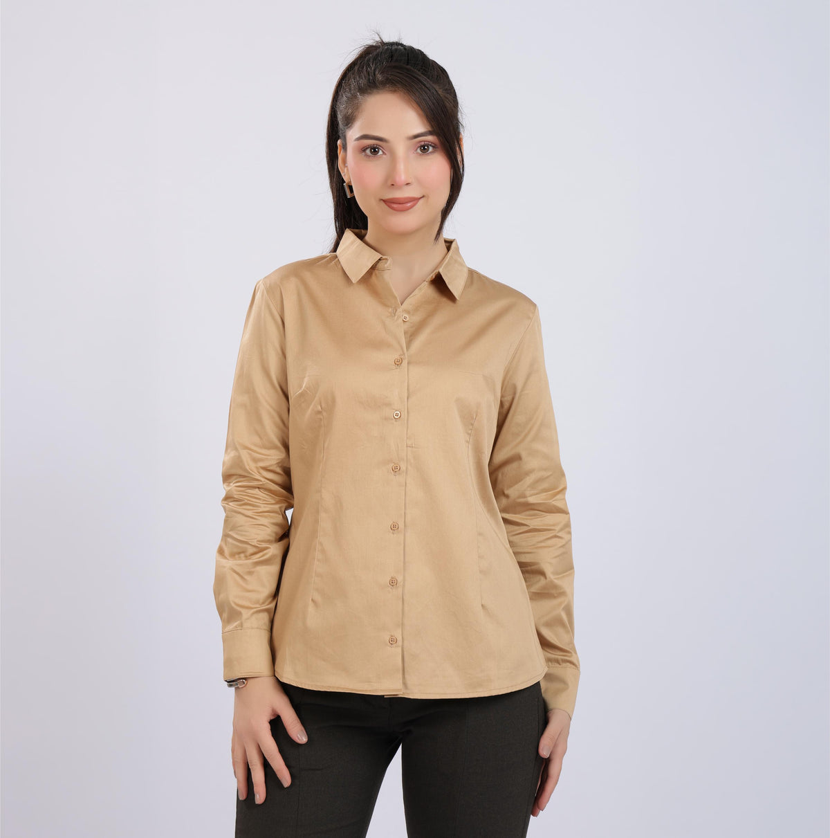 Beige cotton shirt