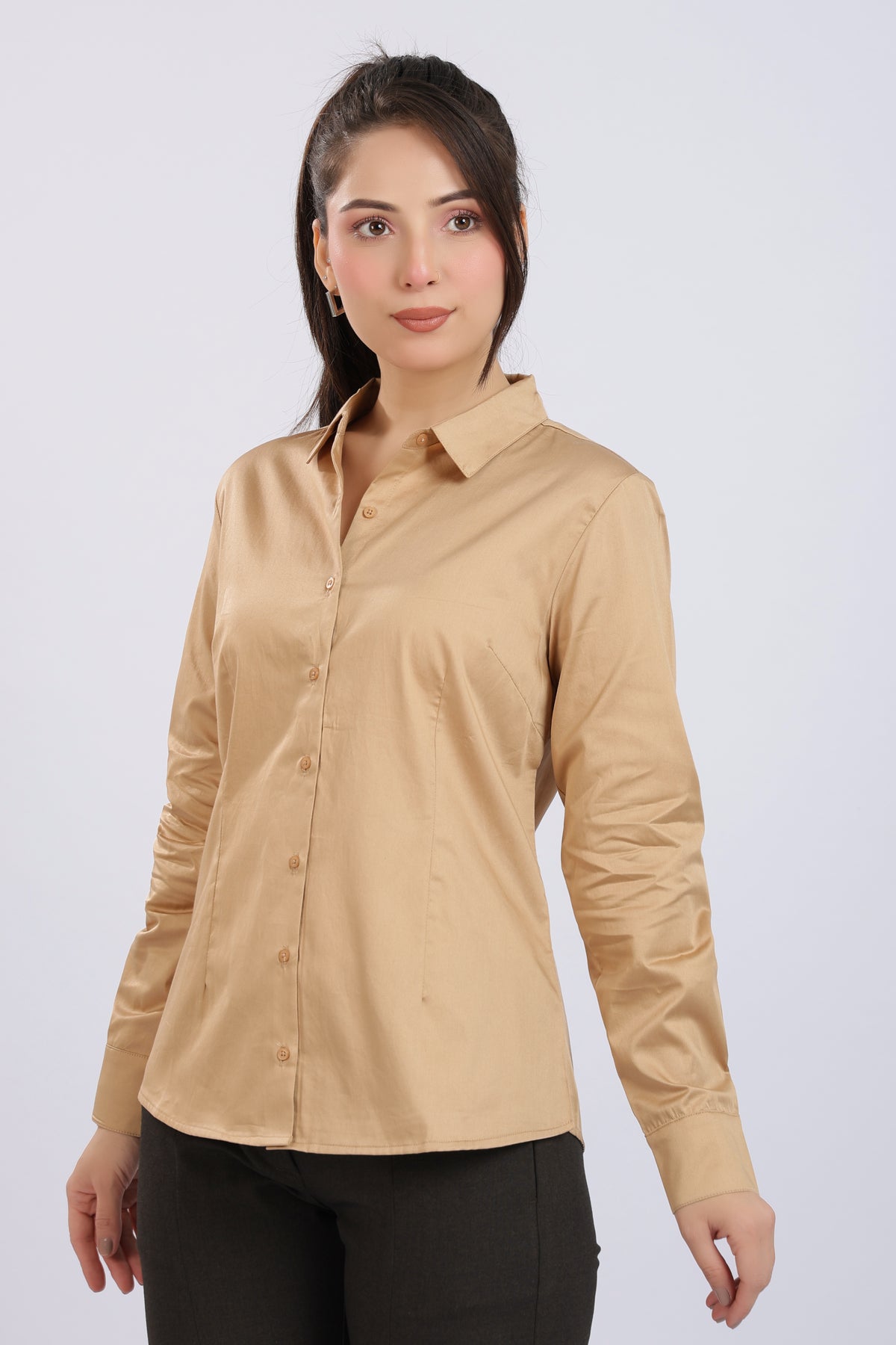 Beige cotton shirt