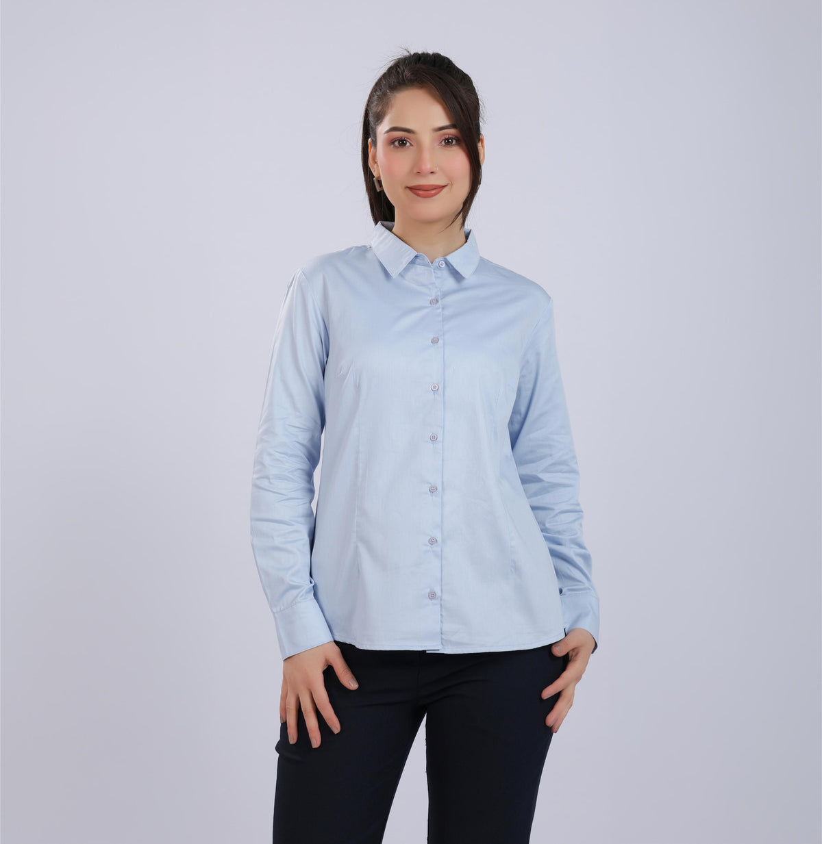 Sky blue cotton shirt