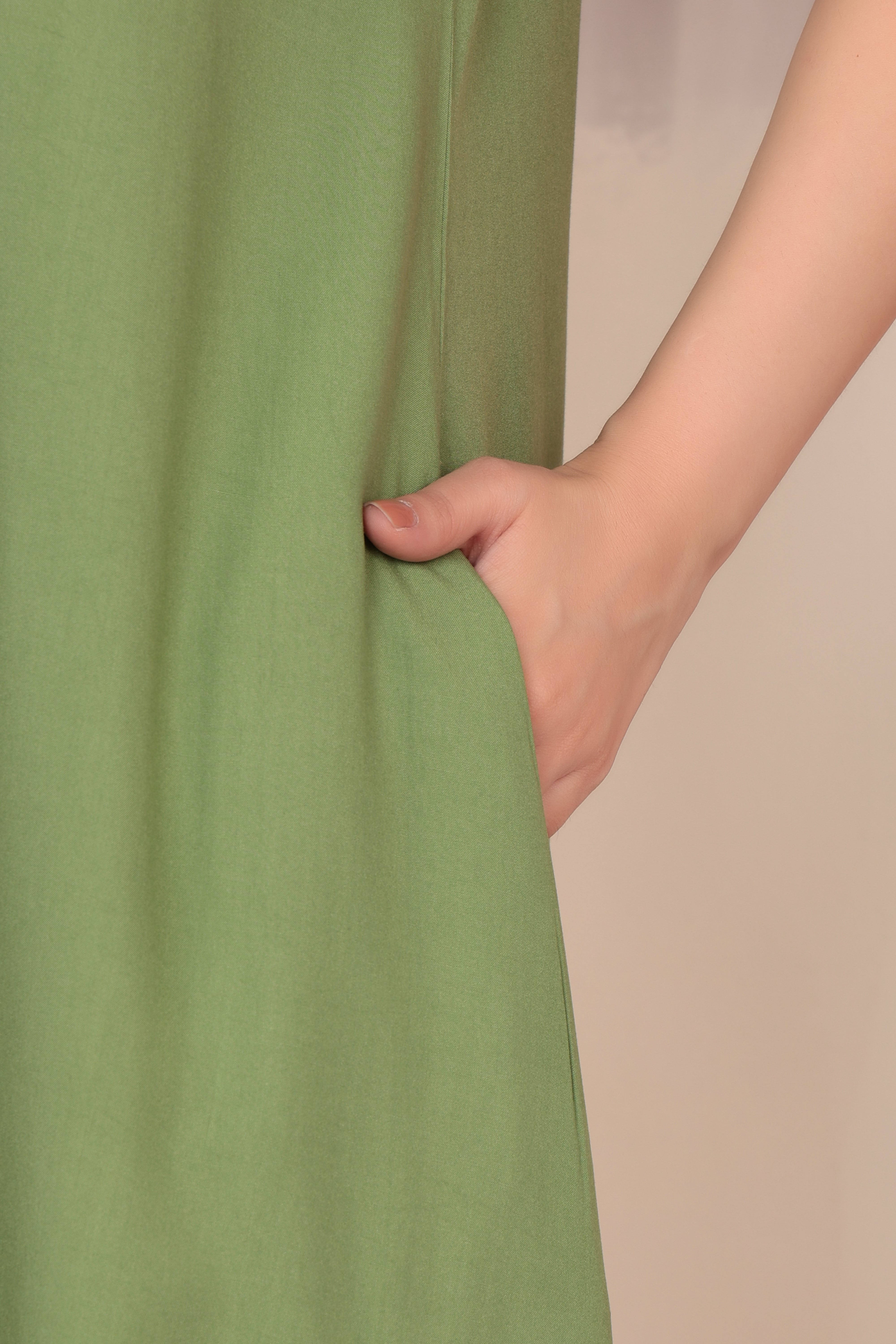 Pista rayon flare dress with pocket [ Premium 100% Rayon, Liva Certified ]