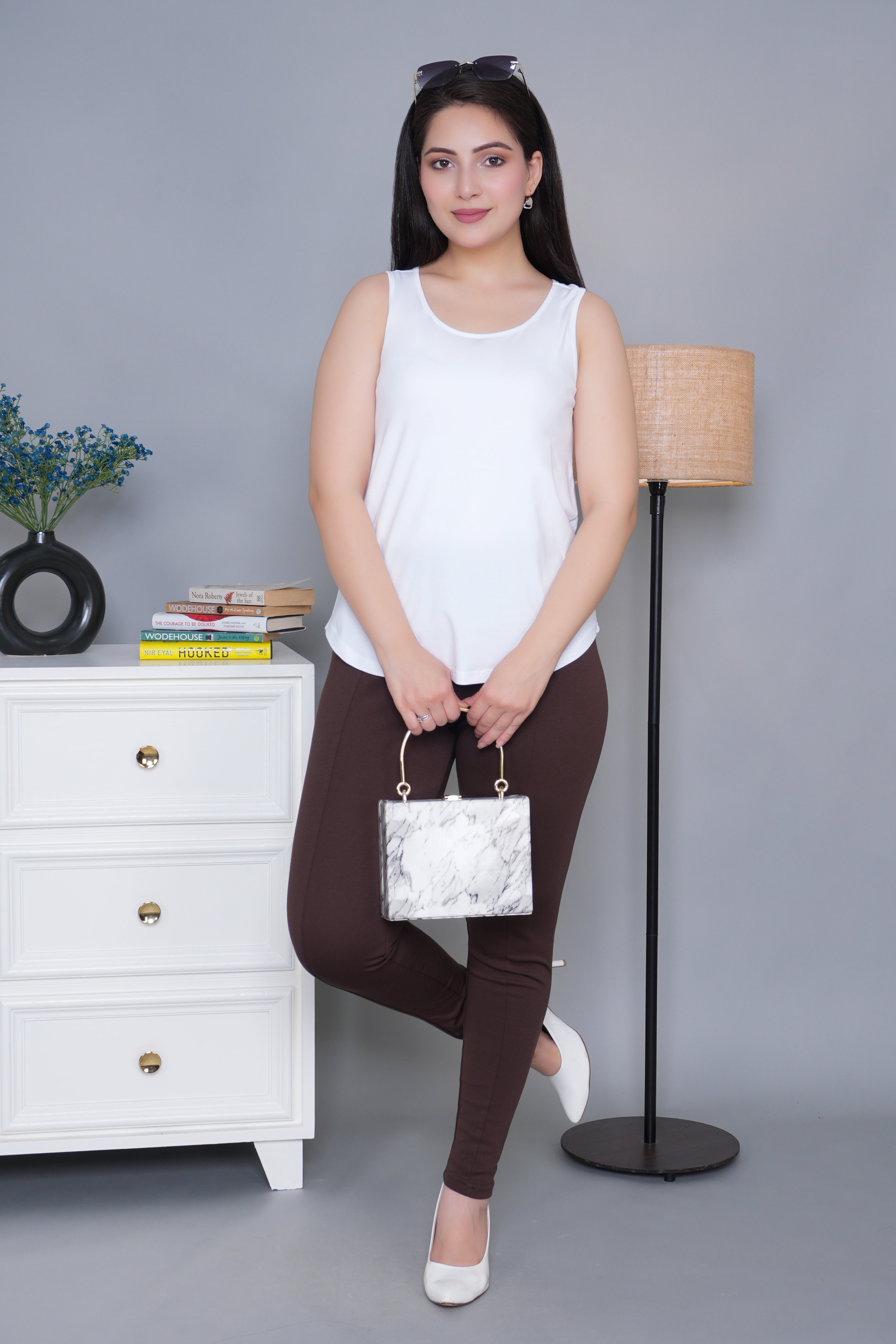 White Cotton vest [100% Cotton spandex]