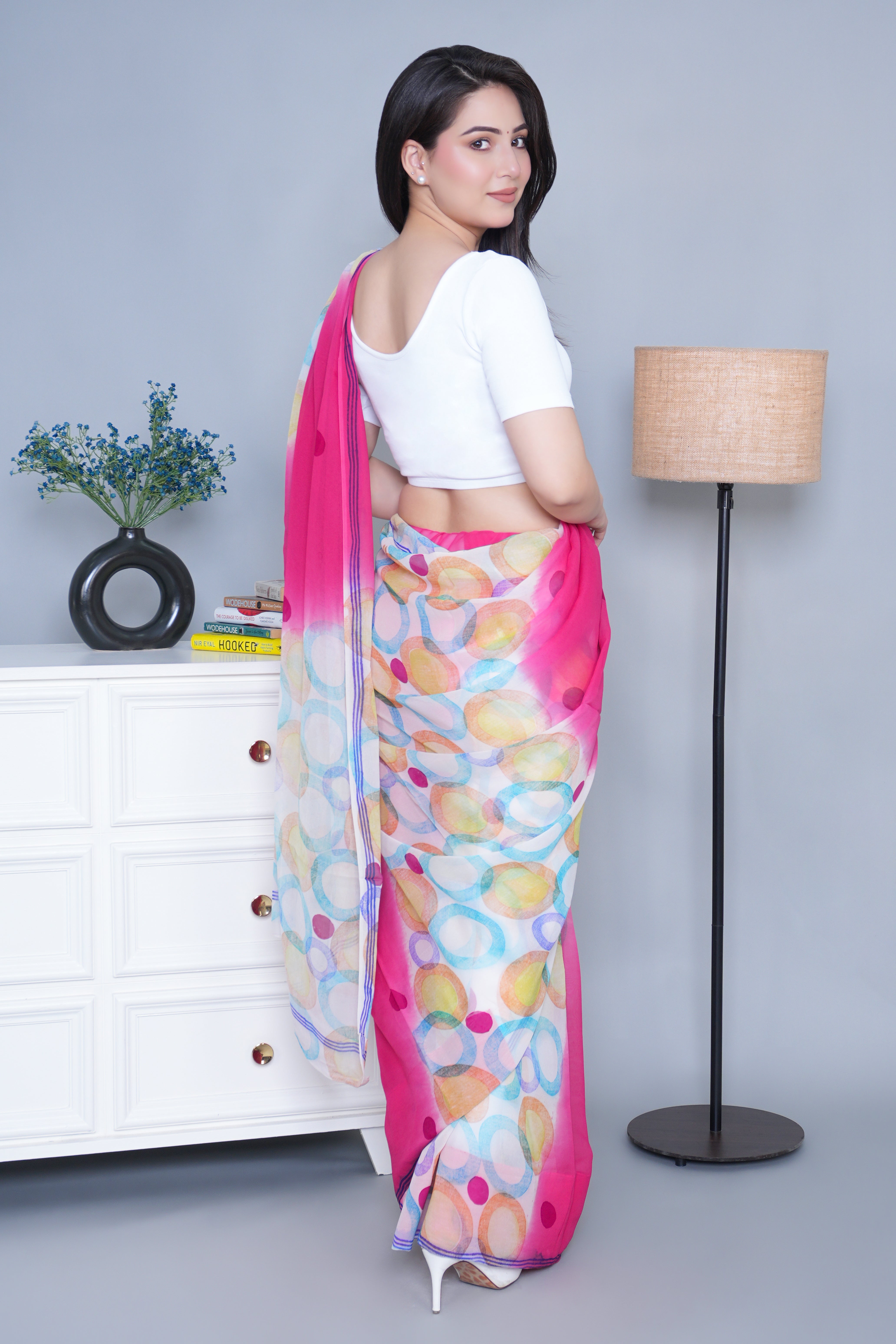 White Rib Blouse [ 100% USA HQ Cotton, 280 GSM non transparent fabric ]