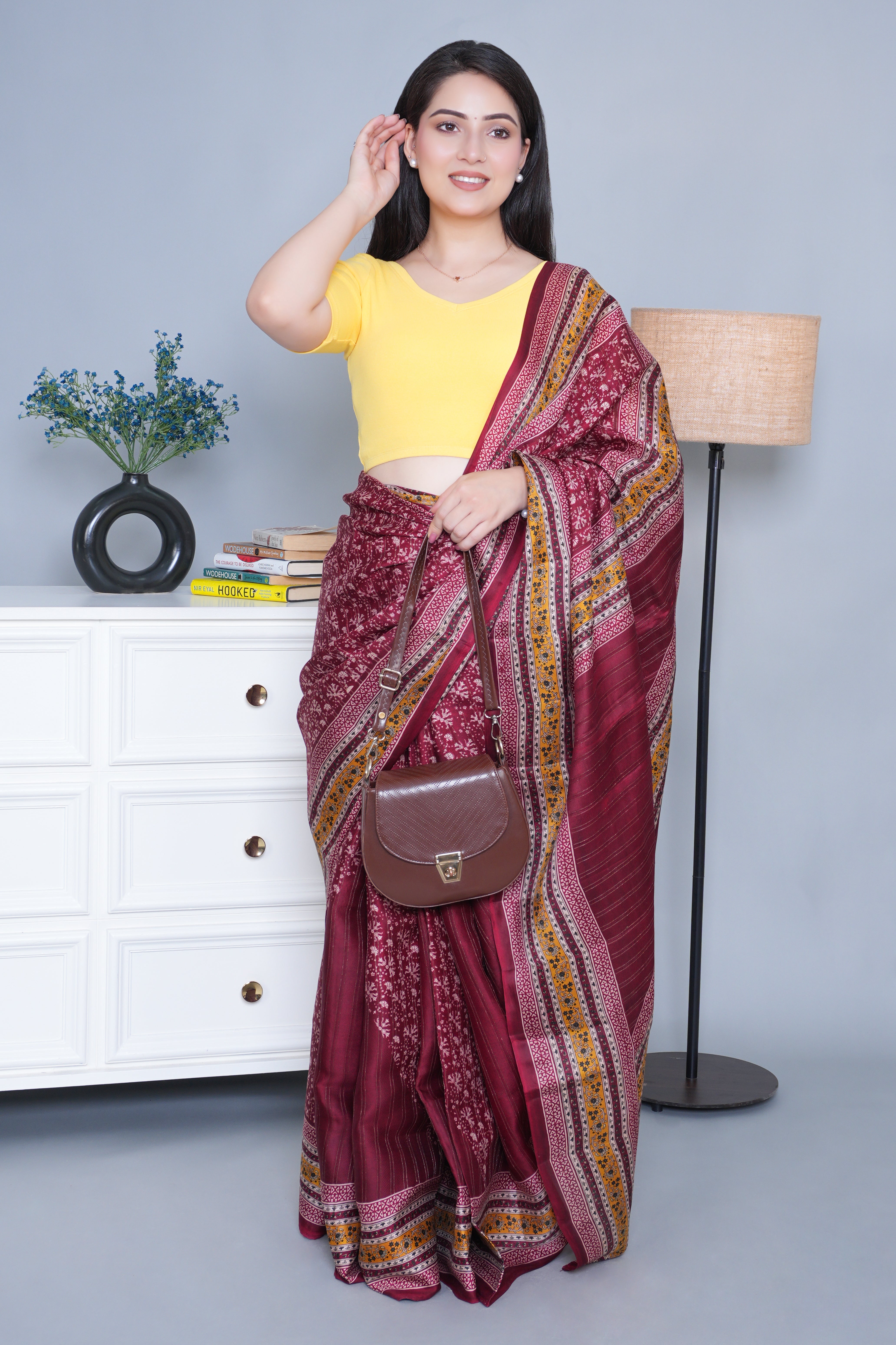 Yellow Rib Blouse [ 100% USA HQ Cotton, 280 GSM non transparent fabric ]