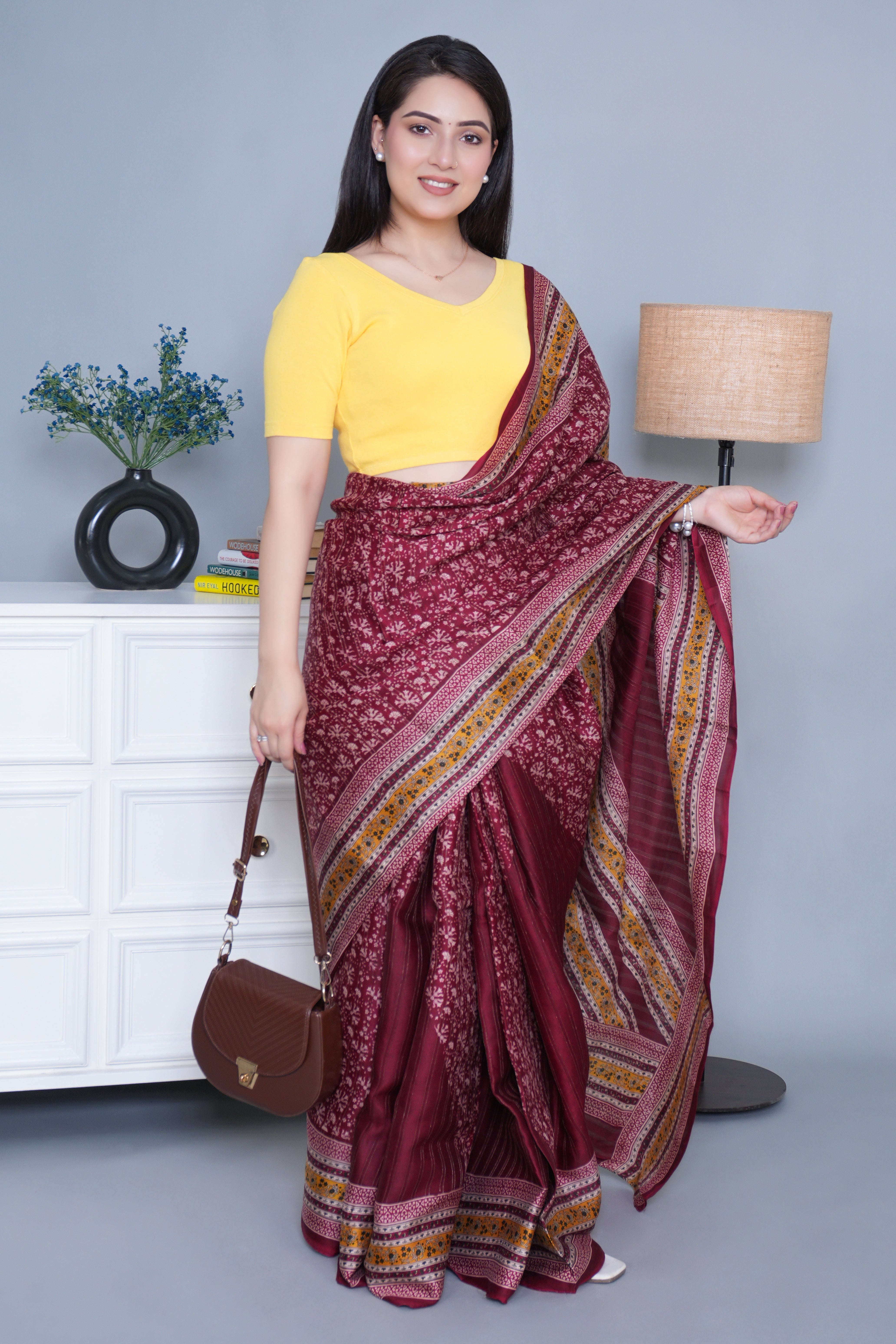 Yellow Rib Blouse [ 100% USA HQ Cotton, 280 GSM non transparent fabric ]