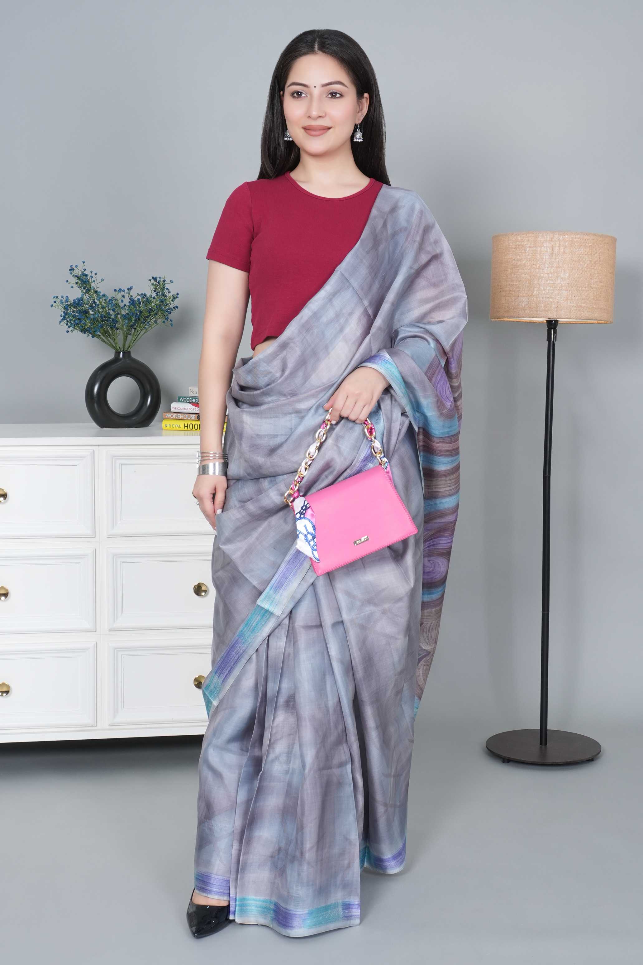 Dark rose Rib Crop Tshirt Blouse [ 100% USA HQ Cotton, 280 GSM non transparent fabric ]