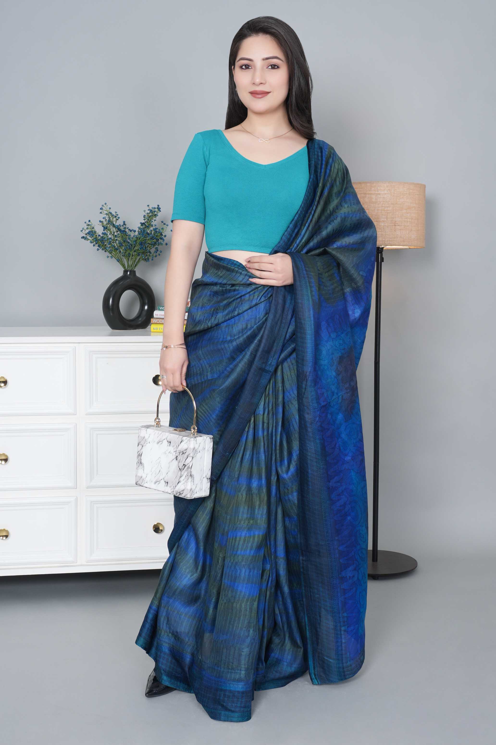 Rama Green Rib Blouse [ 100% USA HQ Cotton, 280 GSM non transparent fabric ]