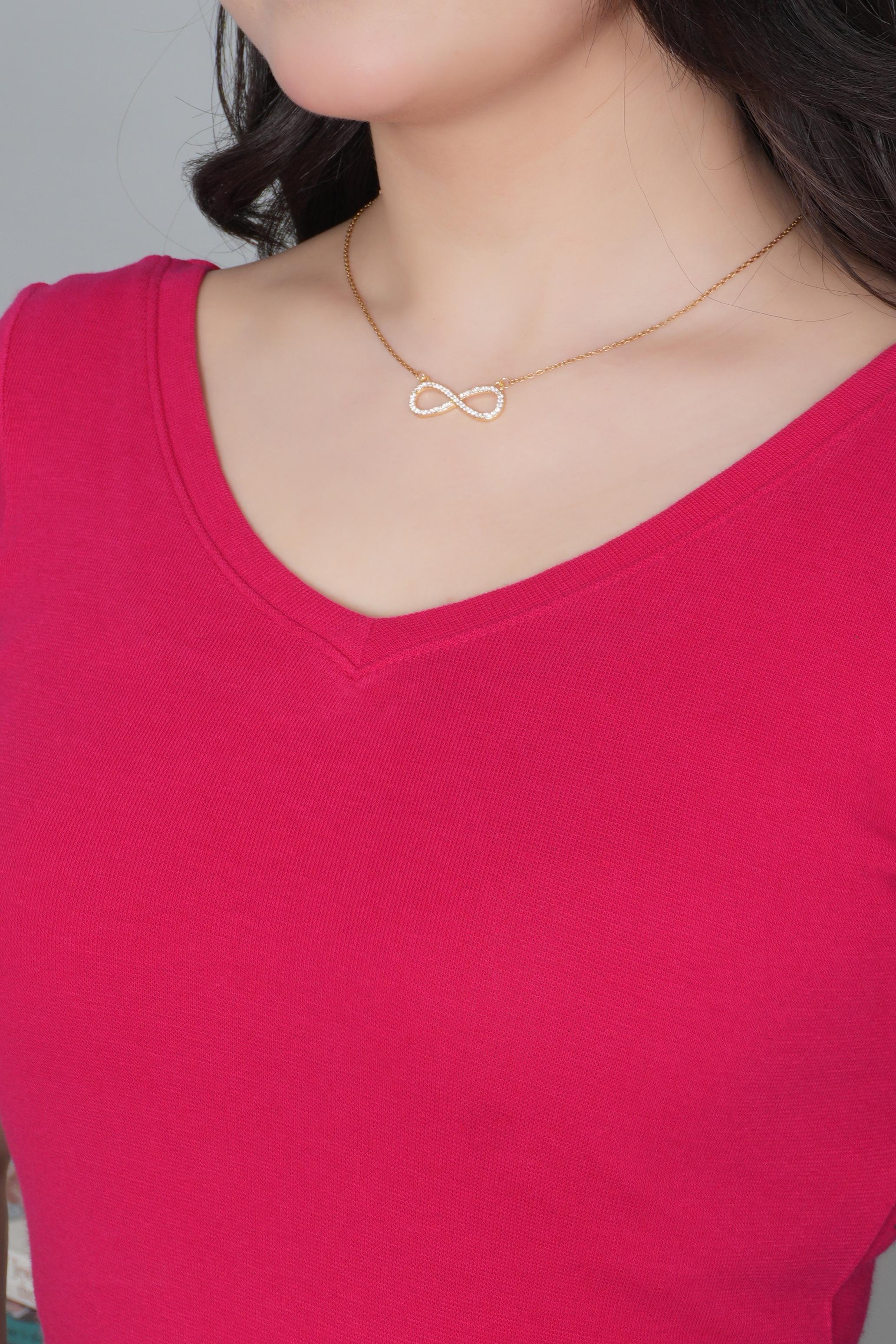 Fuchsia Rib Blouse [ 100% USA HQ Cotton, 280 GSM non transparent fabric ]