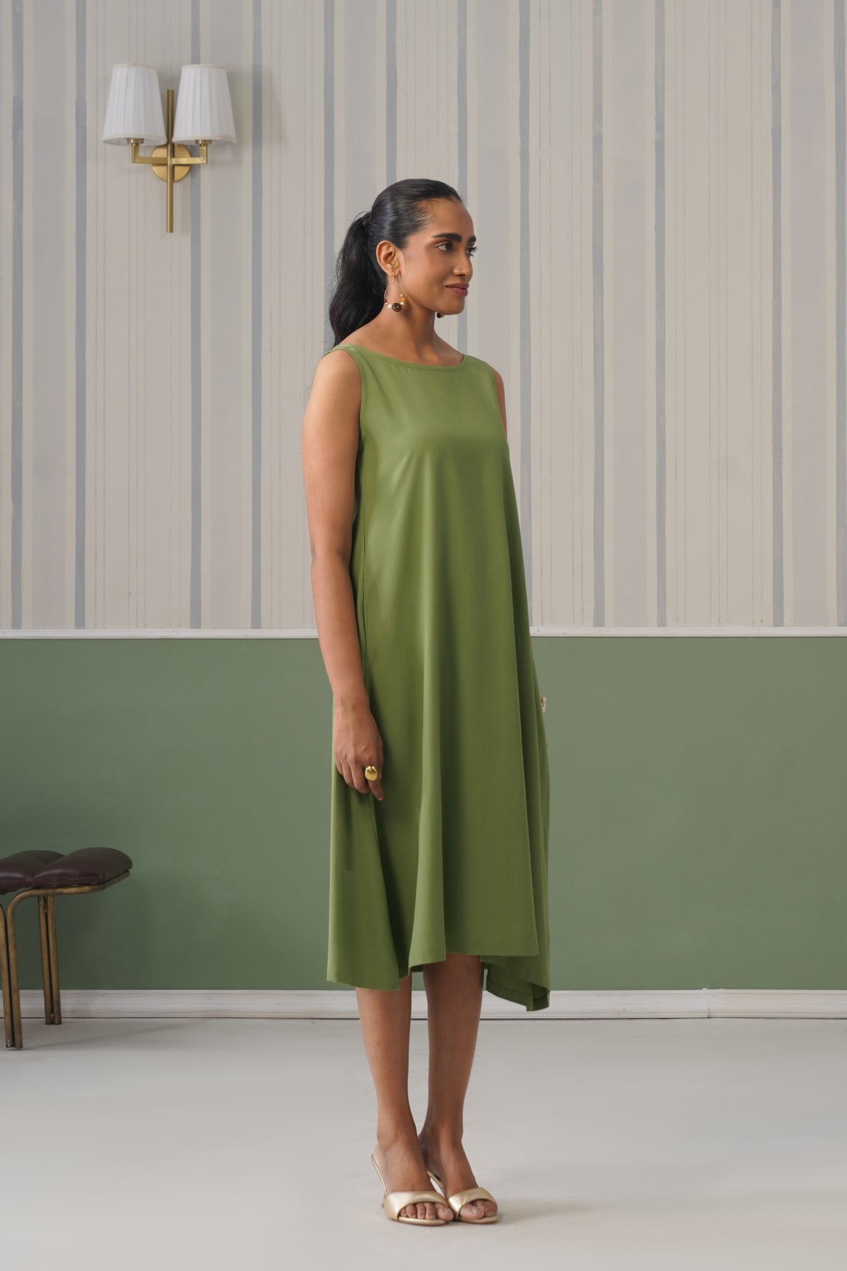Pista rayon flare dress with pocket [ Premium 100% Rayon, Liva Certified ]