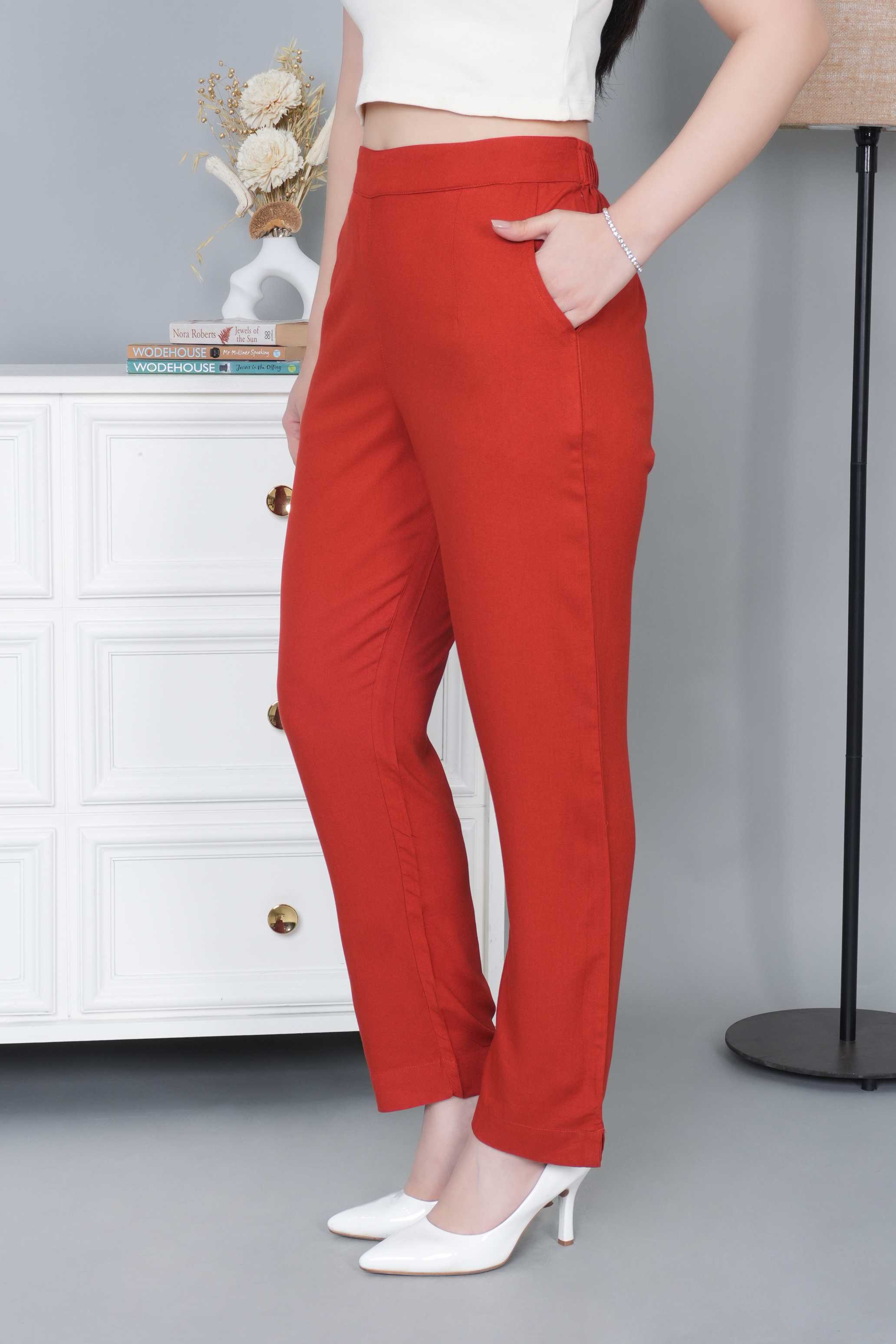 Rust rayon pant [ 100% Rayon, Liva Certified ]