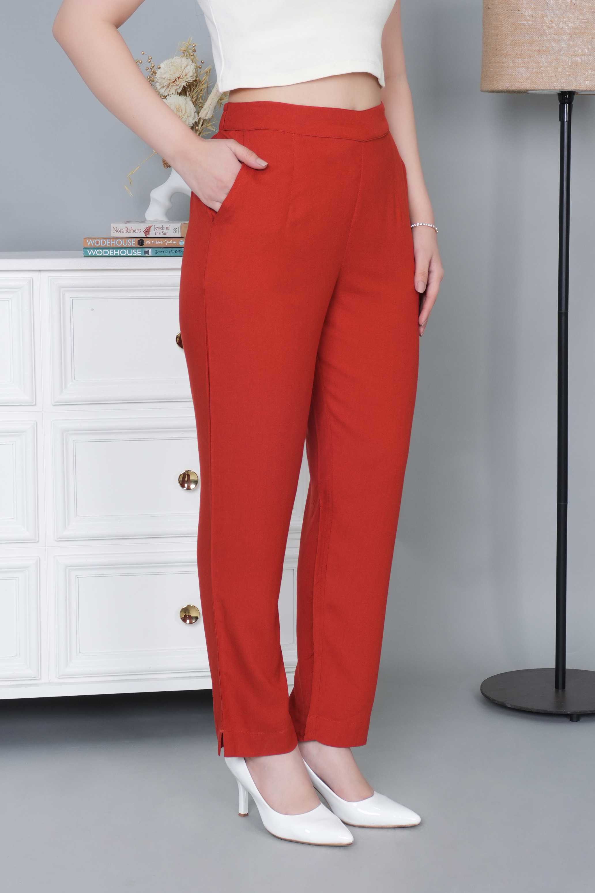 Rust rayon pant [ 100% Rayon, Liva Certified ]