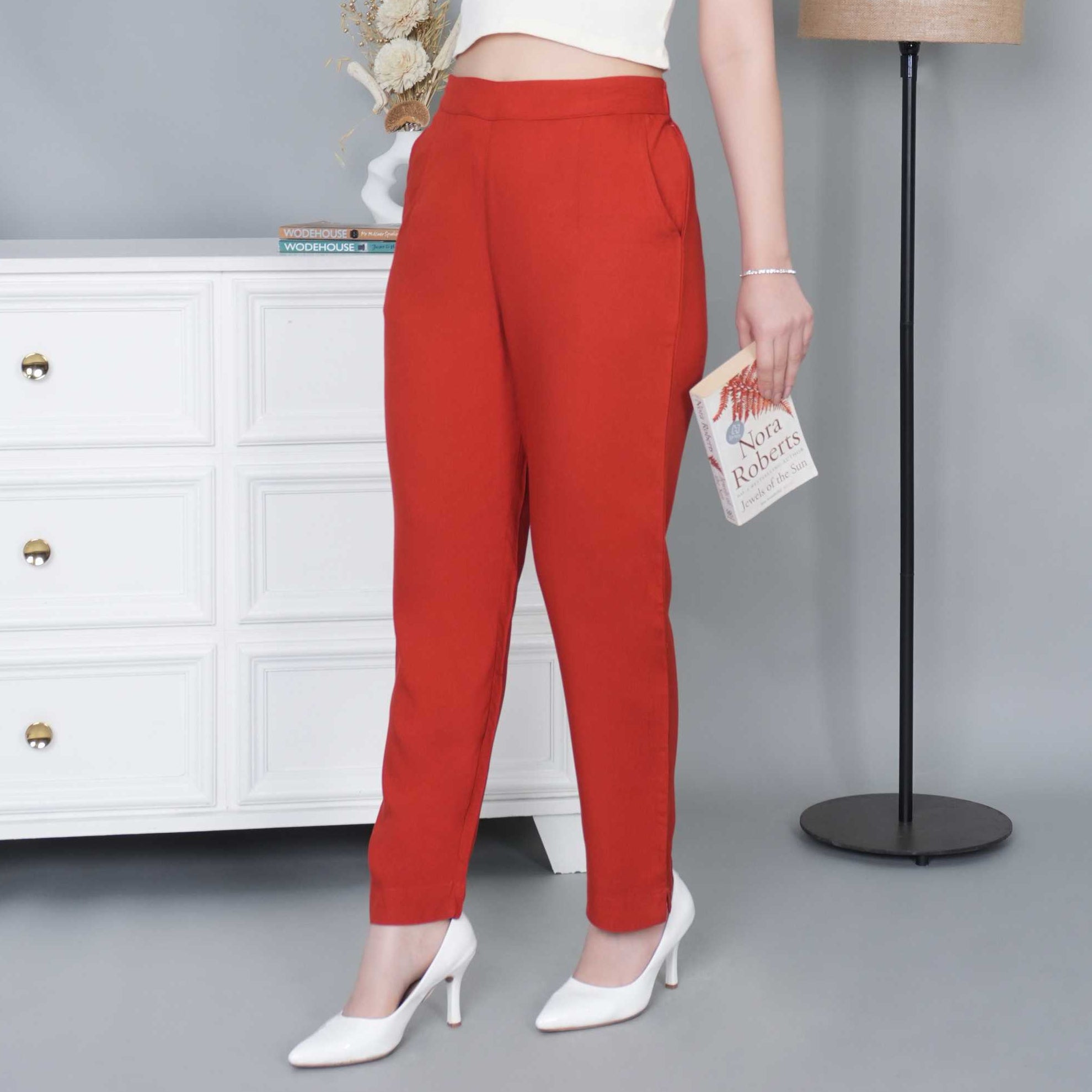 Rust rayon pant [ 100% Rayon, Liva Certified ]