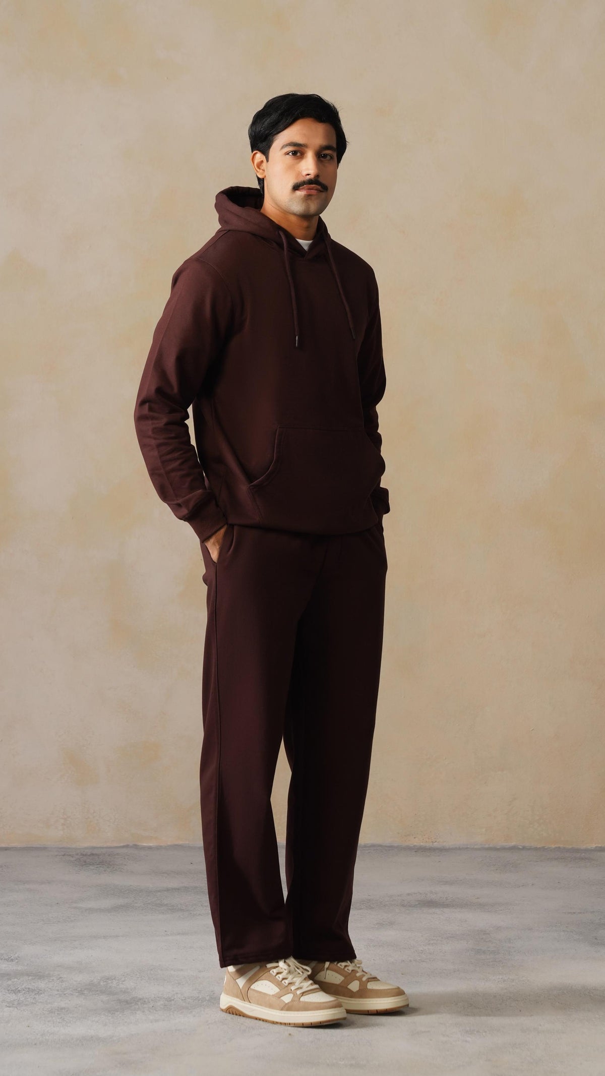 Coffee men winter straight fit pants