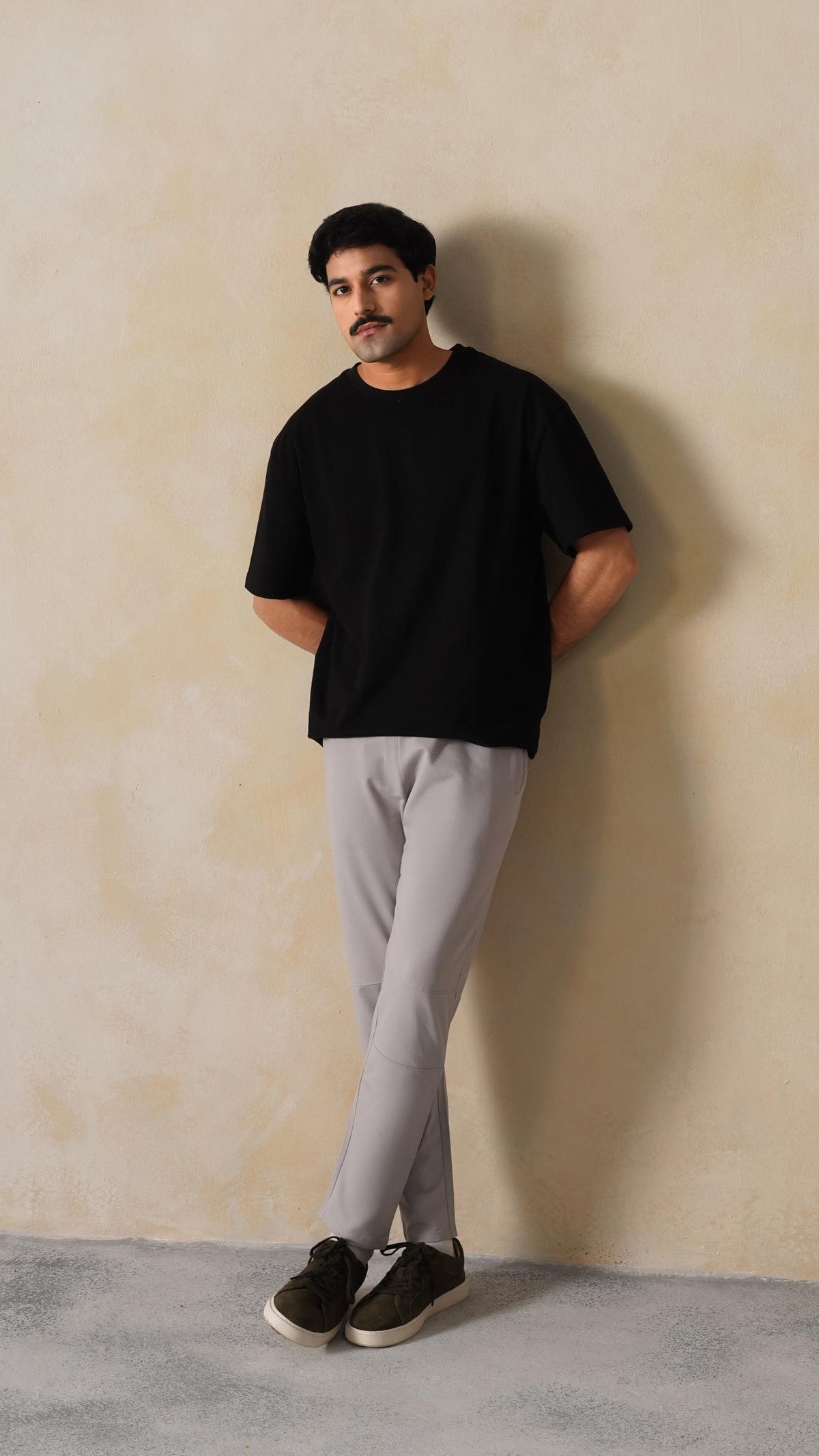 Men light Grey all day bottom with extra comfort. [100% Cotton Lycra]