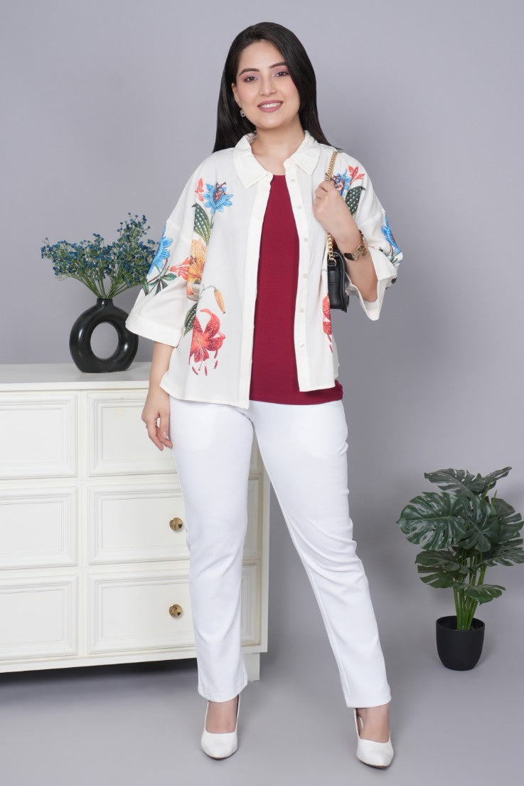 Dark Rose Stretchable Rib T Shirt [ 100% USA HQ Cotton, 280 GSM non transparent fabric ]