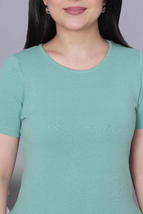 London Forest Stretchable Rib T Shirt [ 100% USA HQ Cotton, 280 GSM non transparent fabric ]