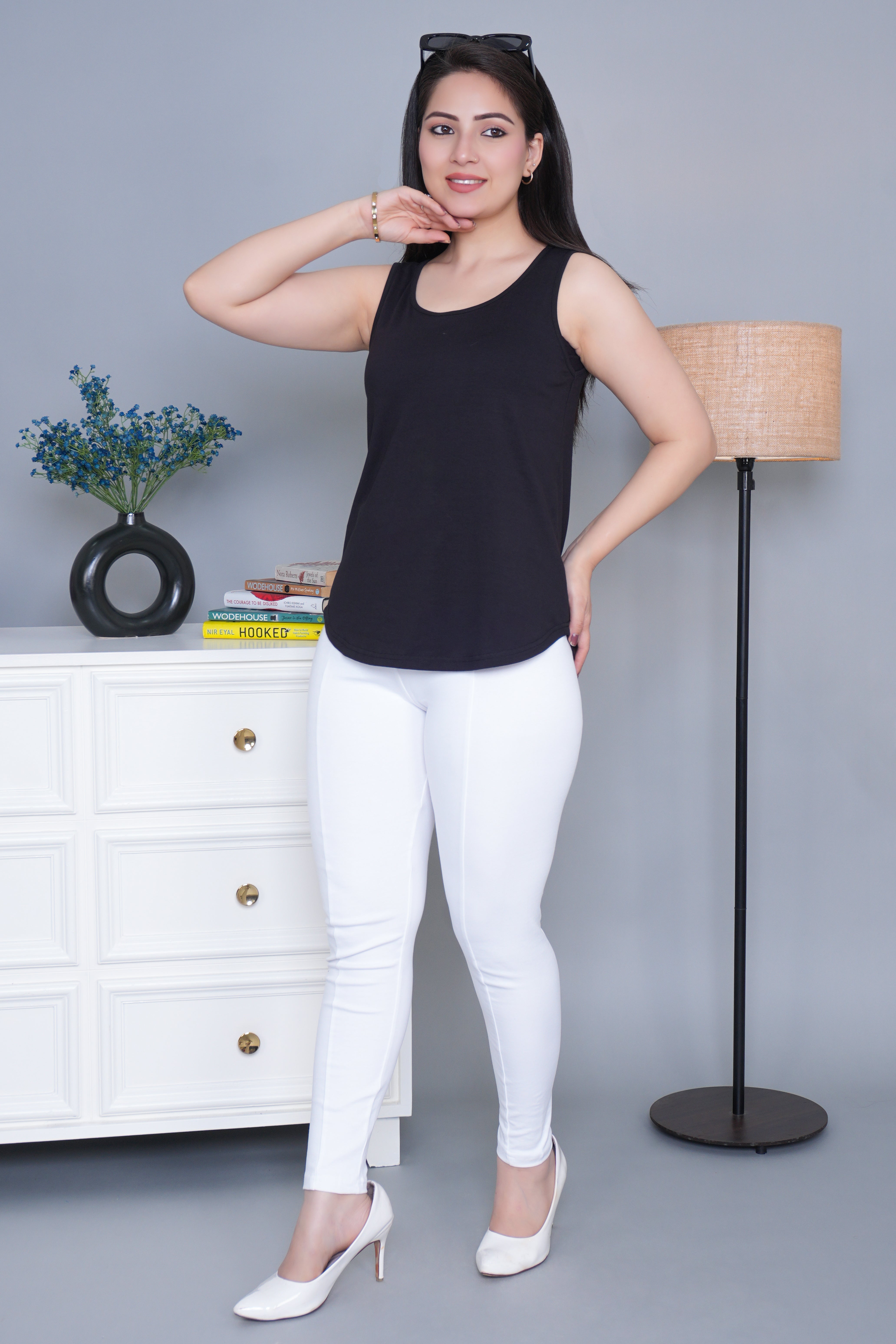 Black Cotton vest [100% Cotton spandex]