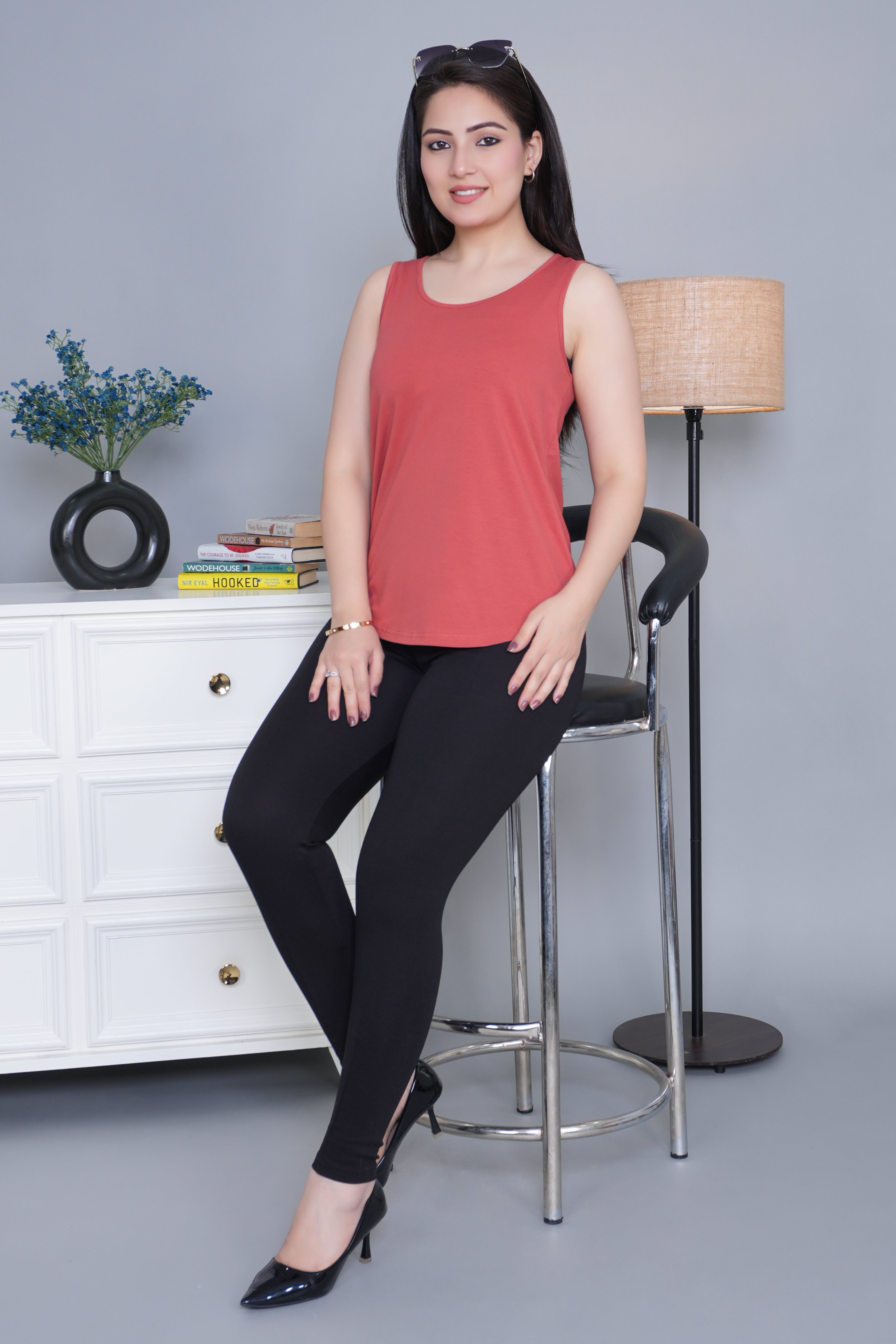 Rust Cotton vest [100% Cotton spandex]