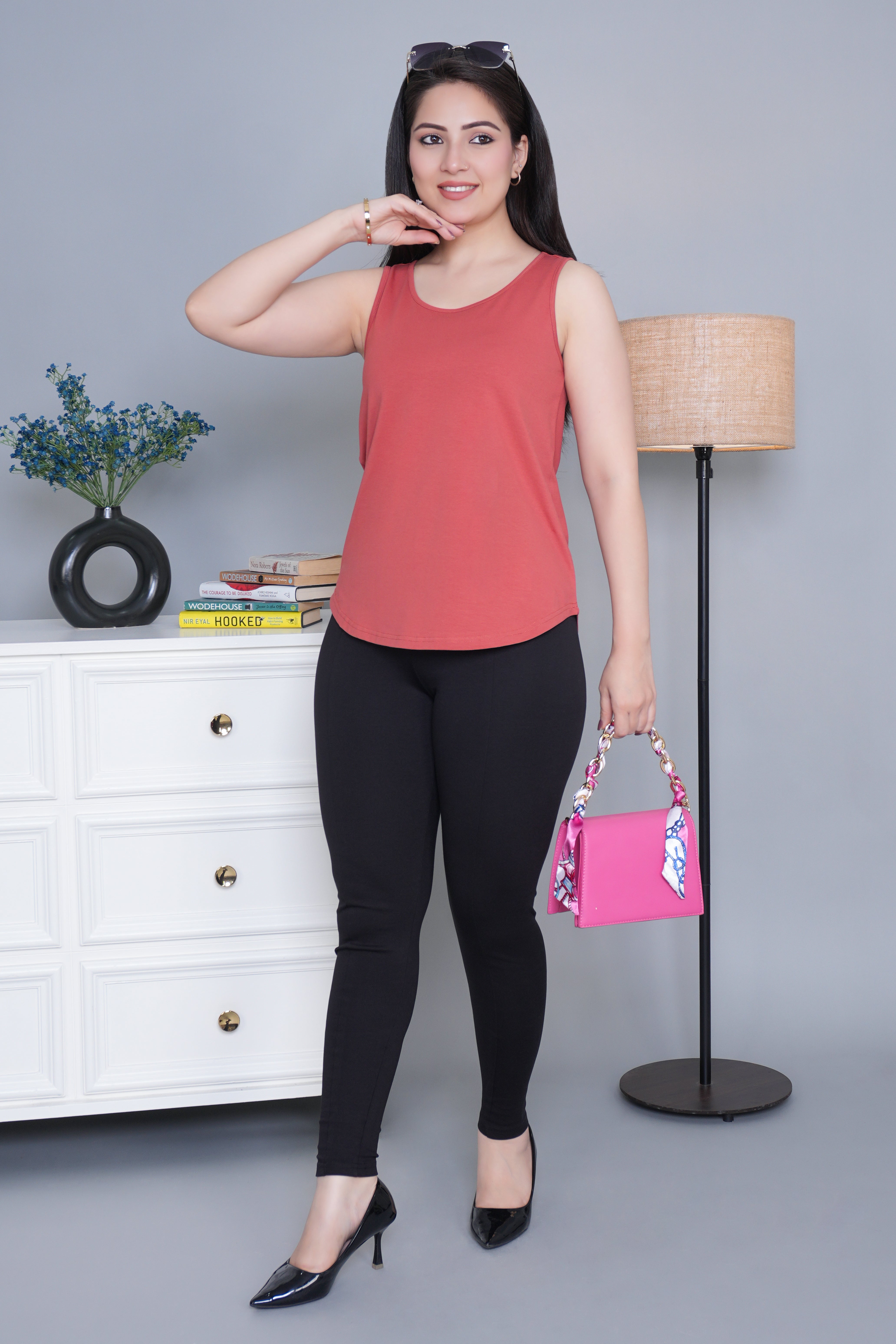 Rust Cotton vest [100% Cotton spandex]