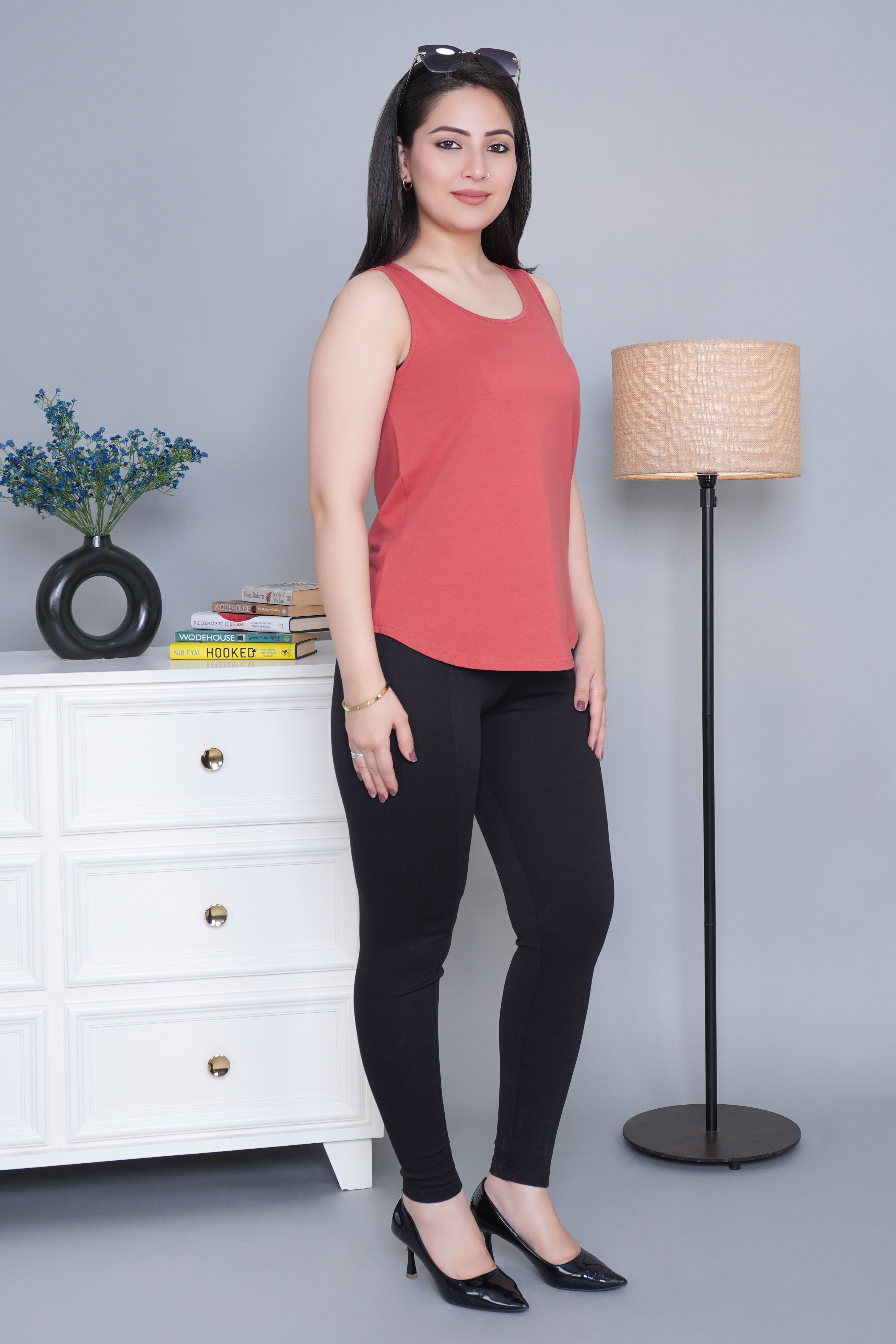 Rust Cotton vest [100% Cotton spandex]