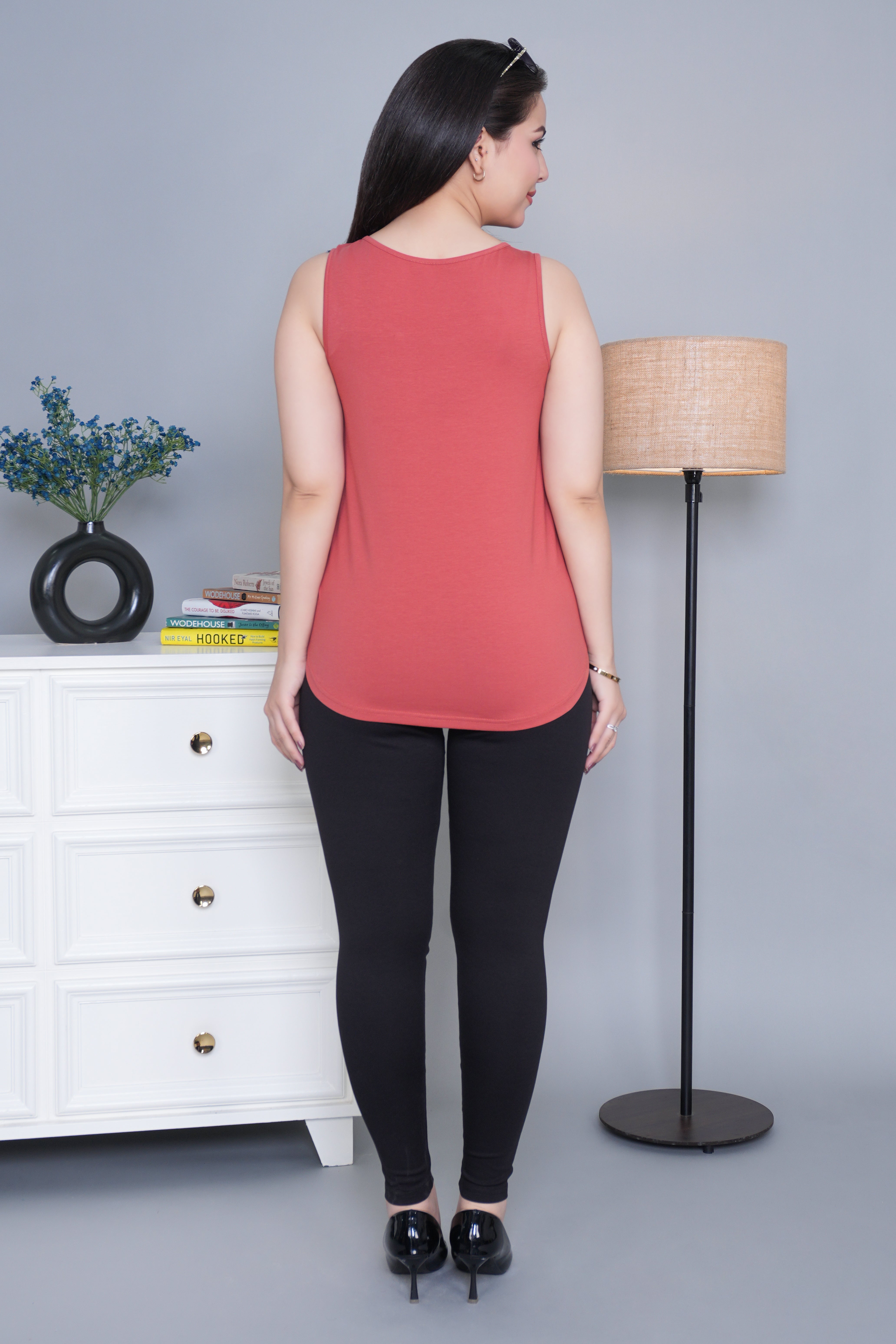Rust Cotton vest [100% Cotton spandex]