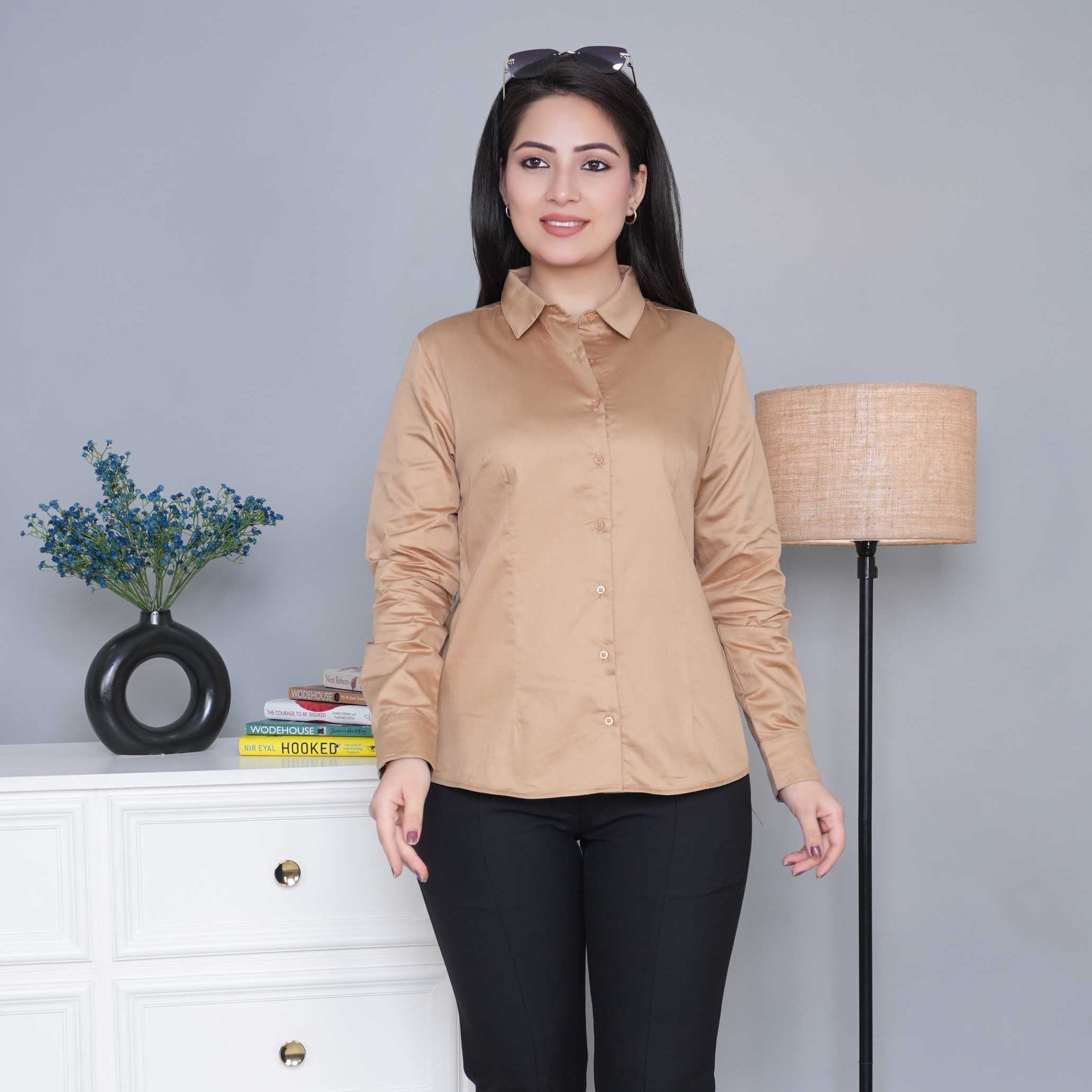 Beige cotton shirt