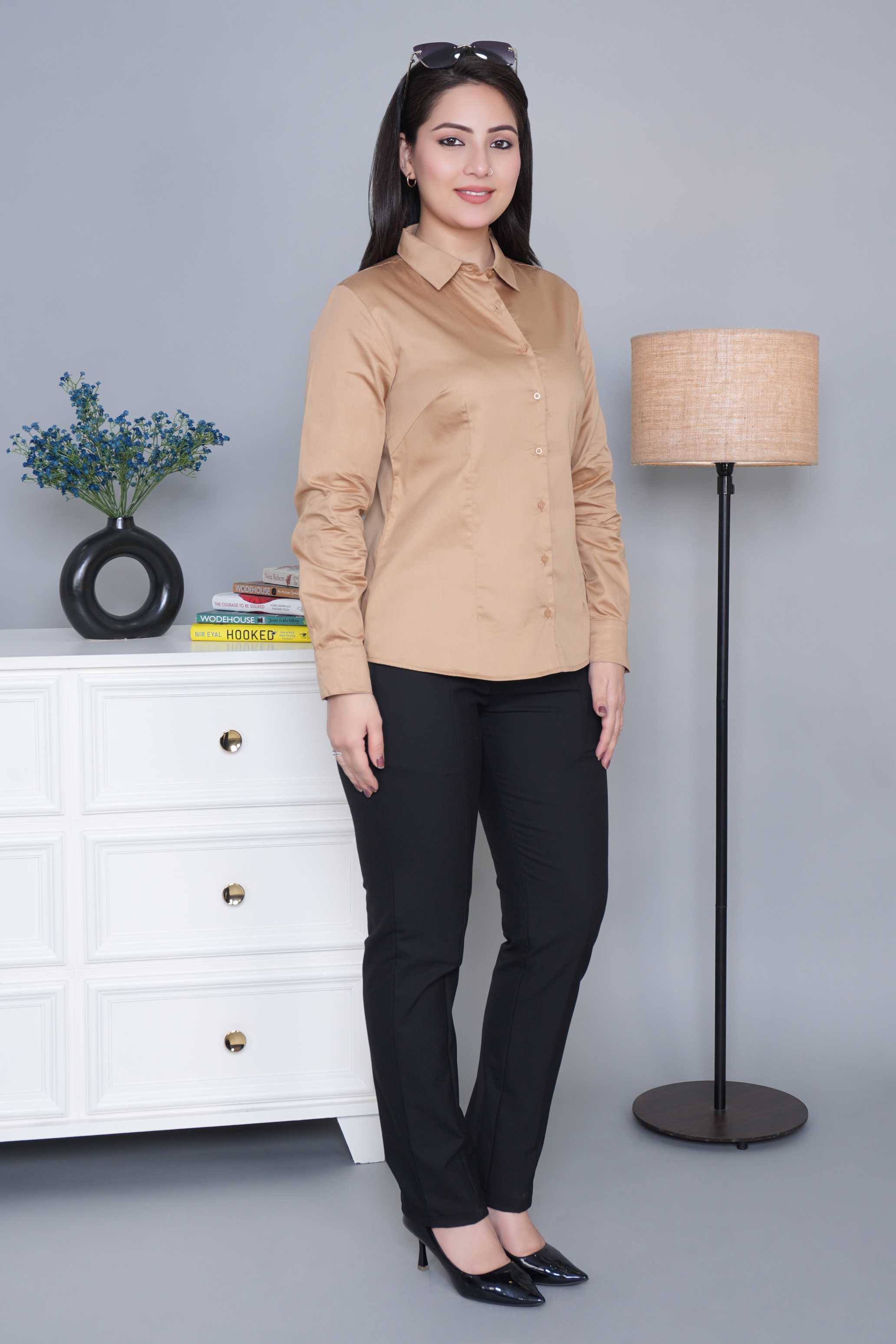 Beige cotton shirt