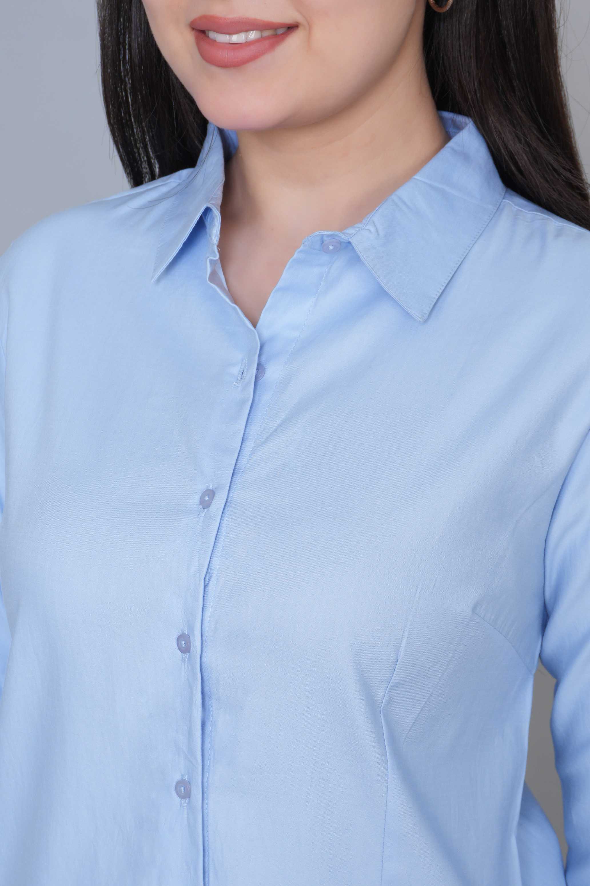 Sky blue cotton shirt
