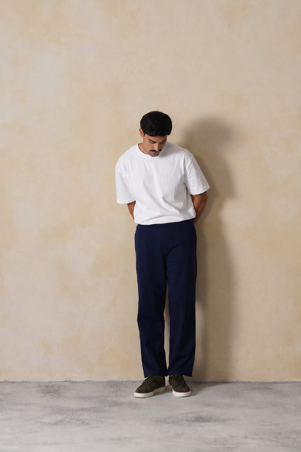 Navy men winter straight fit pants