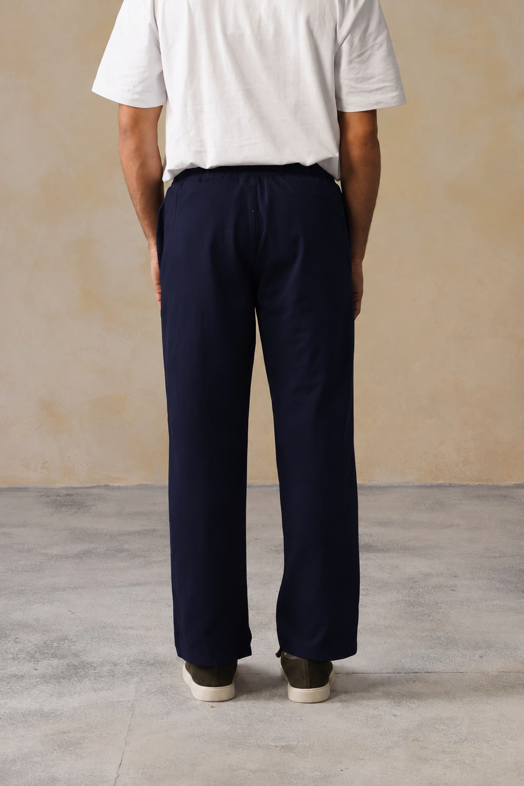 Navy men winter straight fit pants