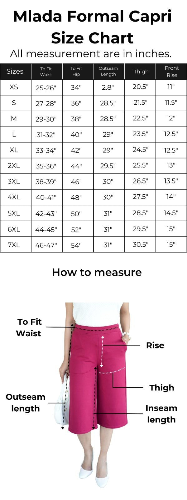 All day Light Lavender formal capris | 100% US cotton Lycra - 