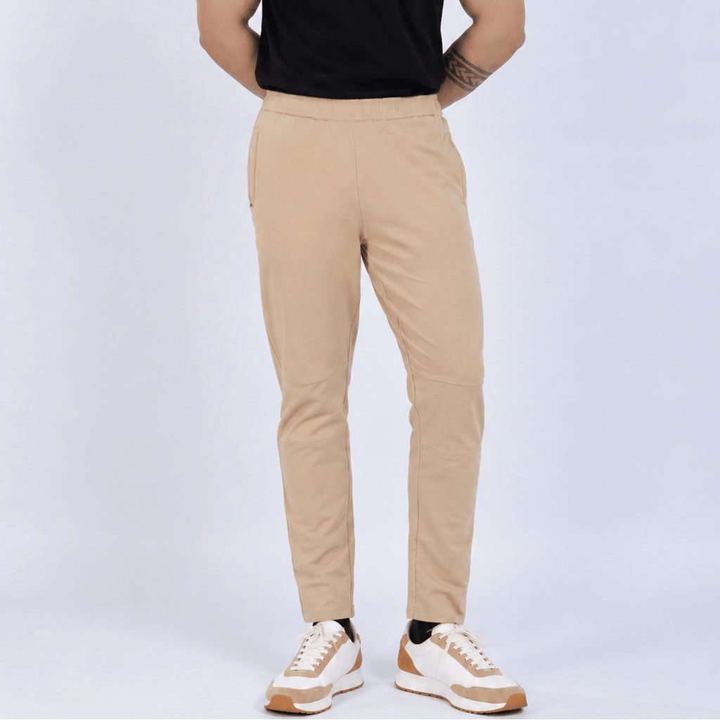 Beige all day bottom with extra comfort. [100% Cotton Lycra] -