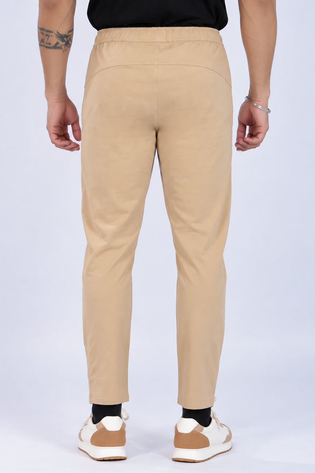 Beige all day bottom with extra comfort. [100% Cotton Lycra] -