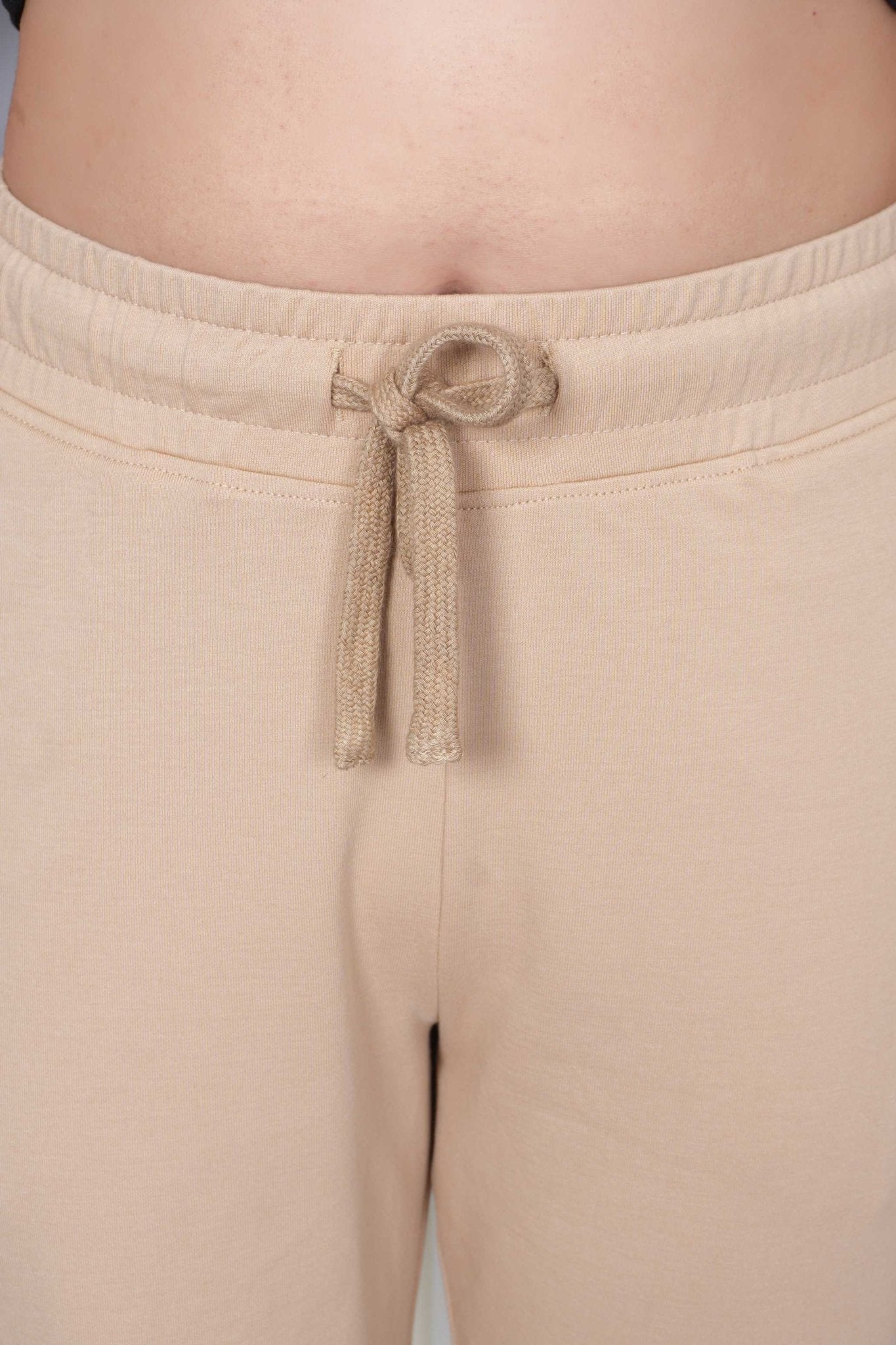 Beige all day home pants with extra comfort. [100% USA HQ Cotton Lycra] - All day home pant