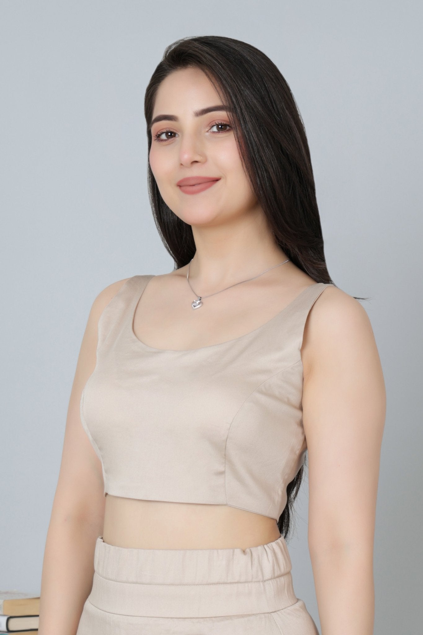Beige blouse made from premium cotton - Blouse